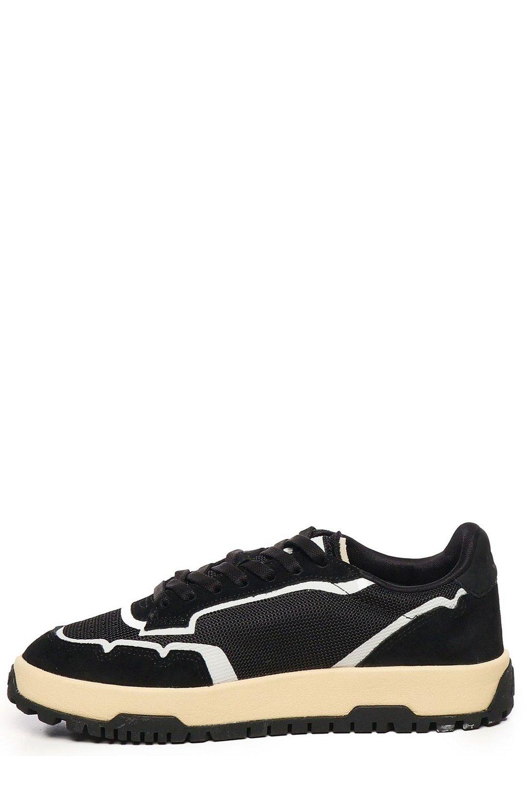 Autry Wildpace Nubuck And Rubber-trimmed Suede And Mesh Sneakers In Black