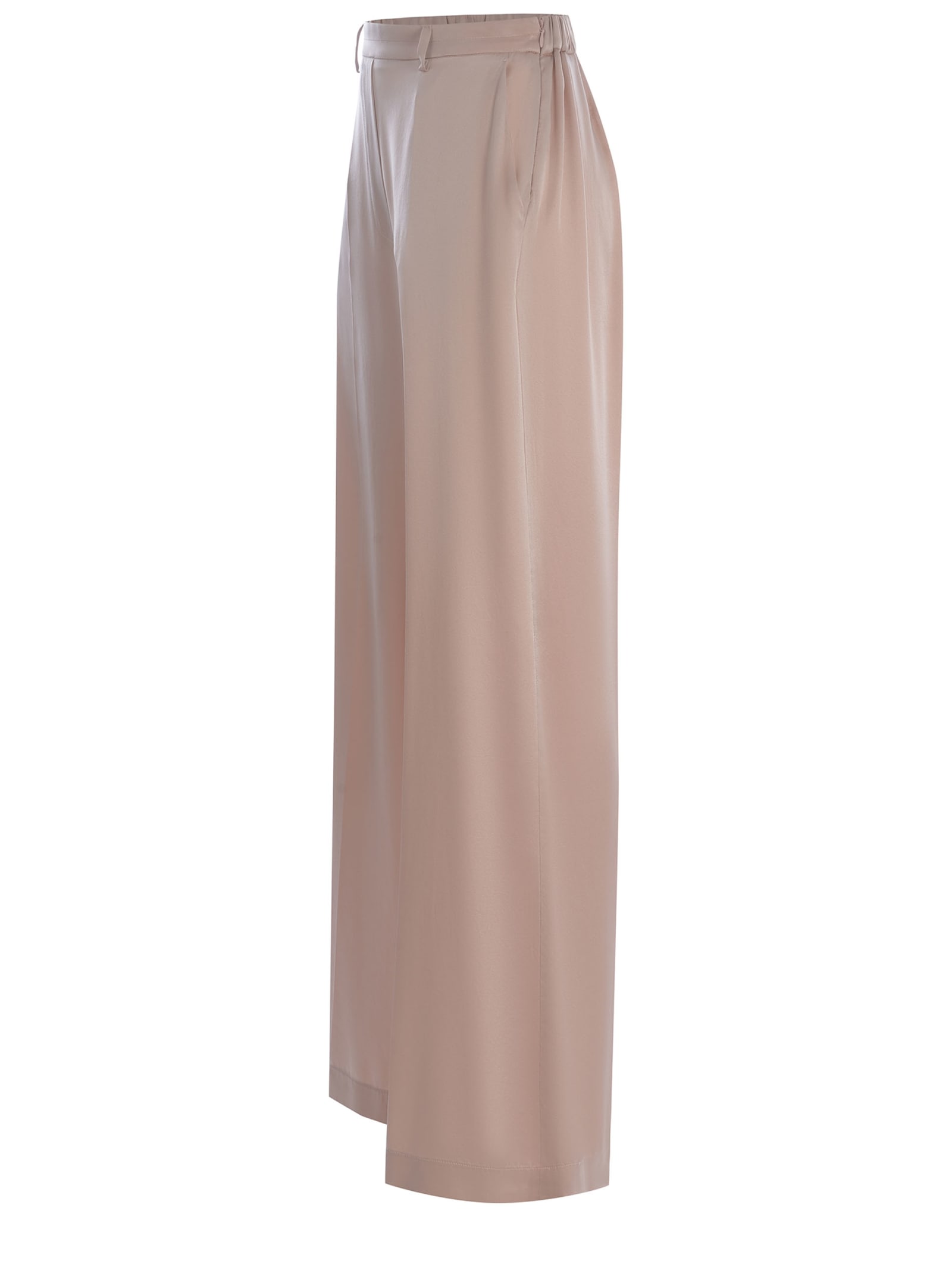 Shop Forte Forte Trousers  Made Of Silk Satin In Rosa