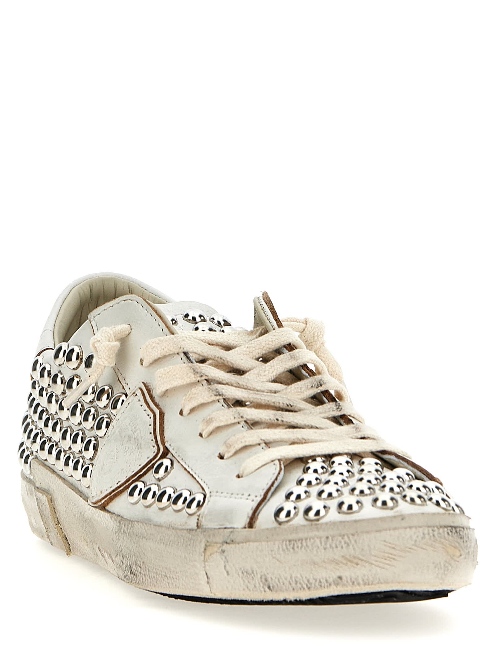 Shop Philippe Model Prsx Low Man Sneakers In White