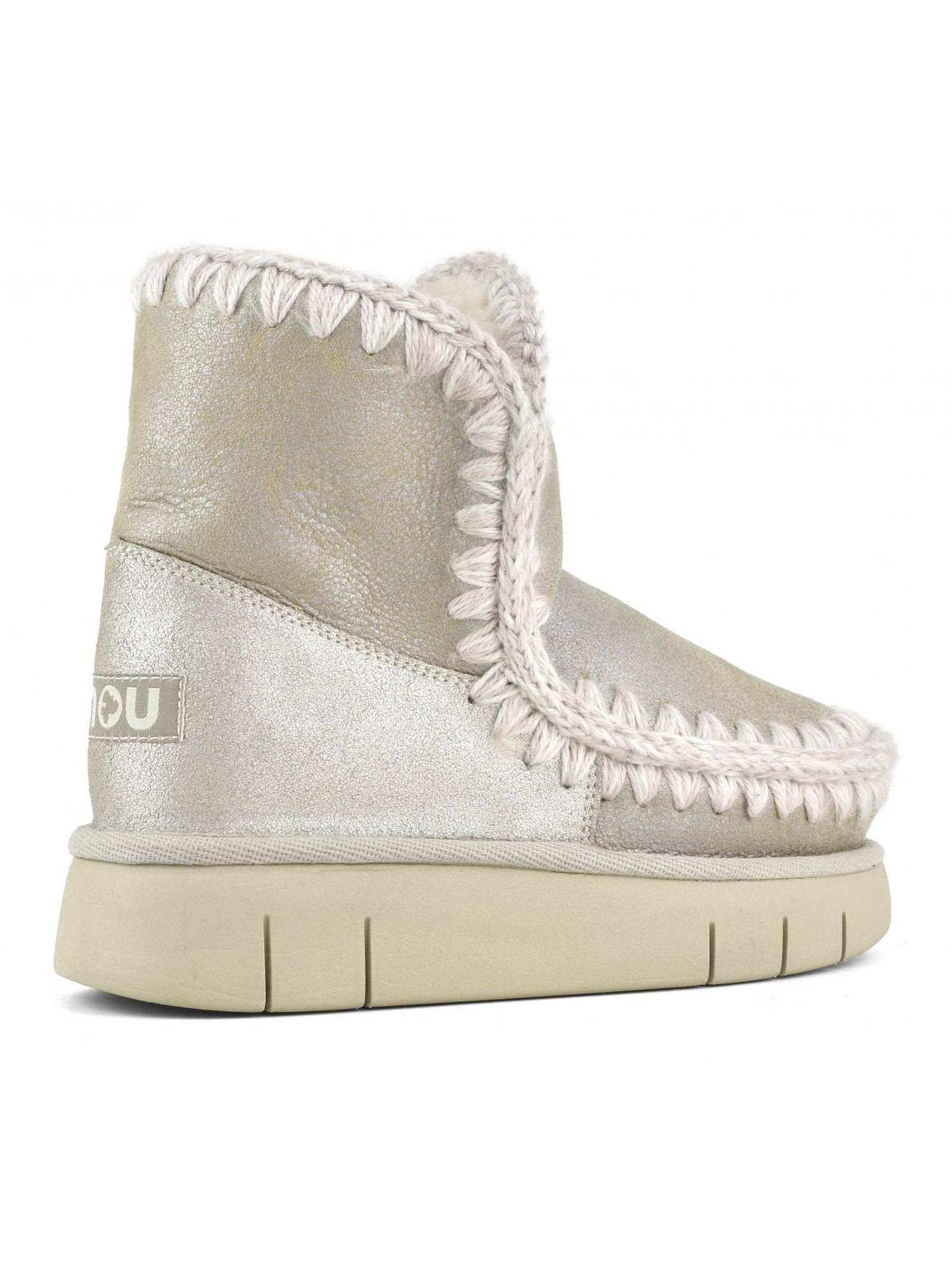 MOU ESKIMO 18 BOUNCE IN STONE METALLIC SHEEPSKIN