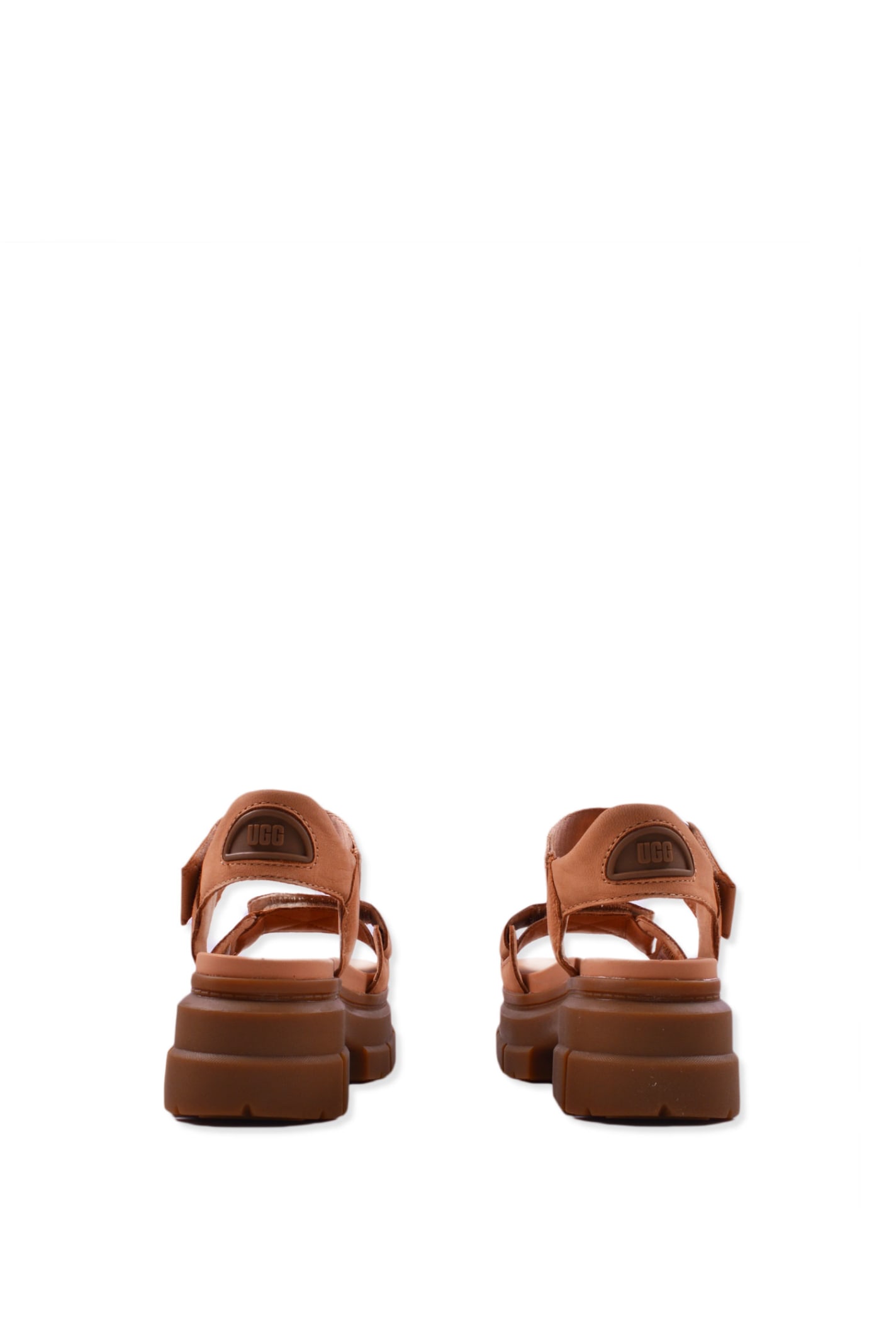 Shop Ugg Fabric Sandals In Brown