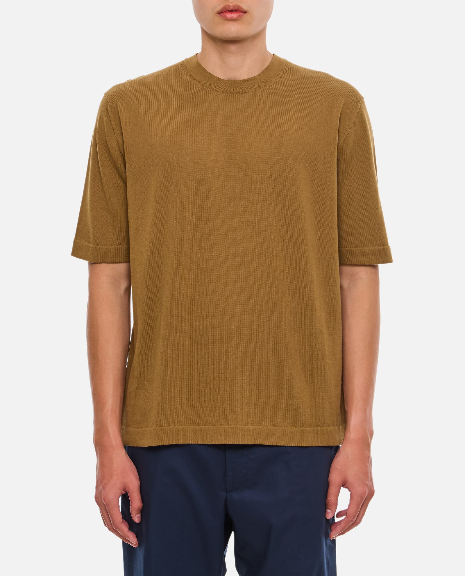Shop K-way Combe Cotton T-shirt In Brown
