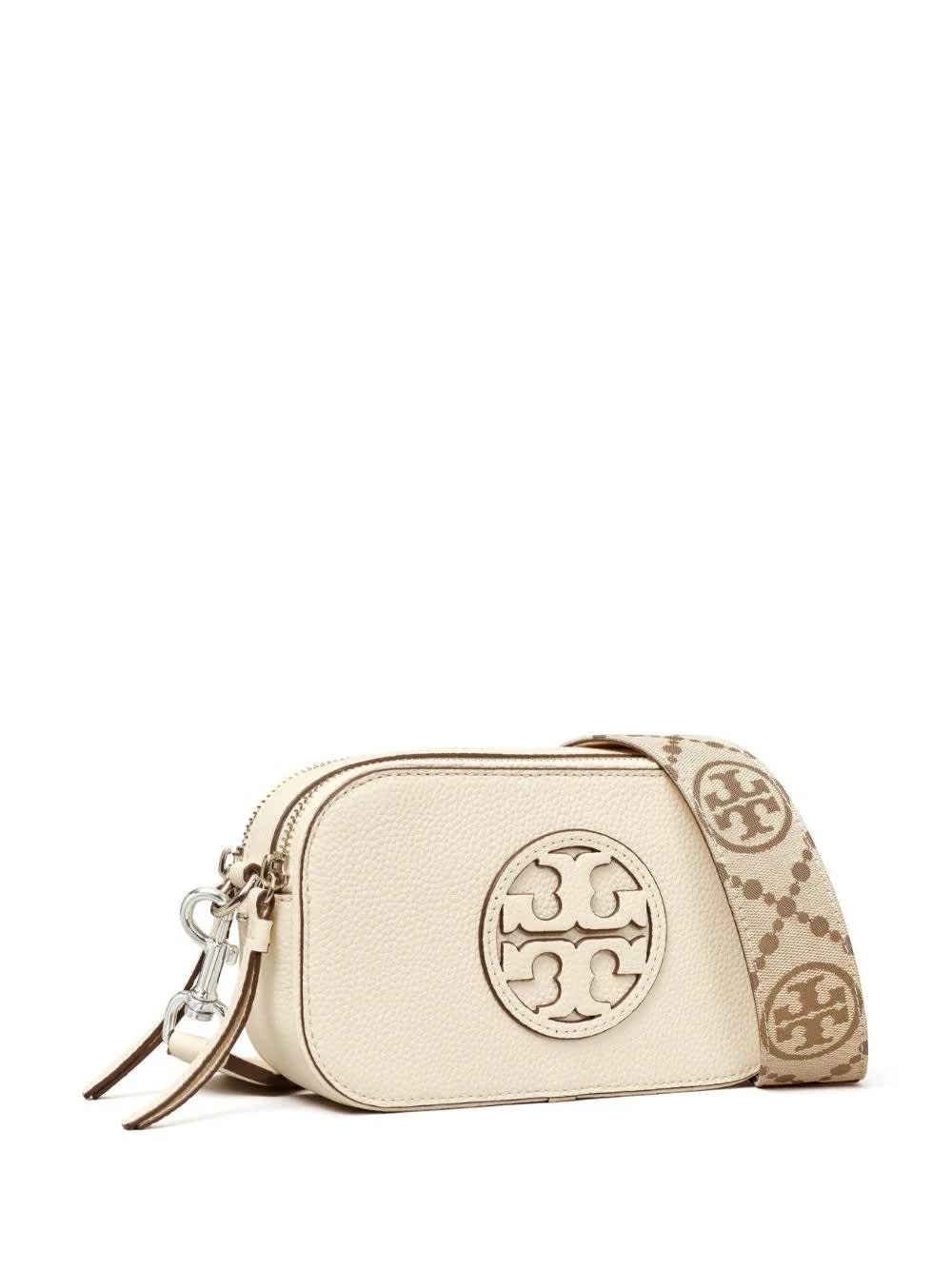 Shop Tory Burch New Ivory Miller Mini Shoulder Bag In White