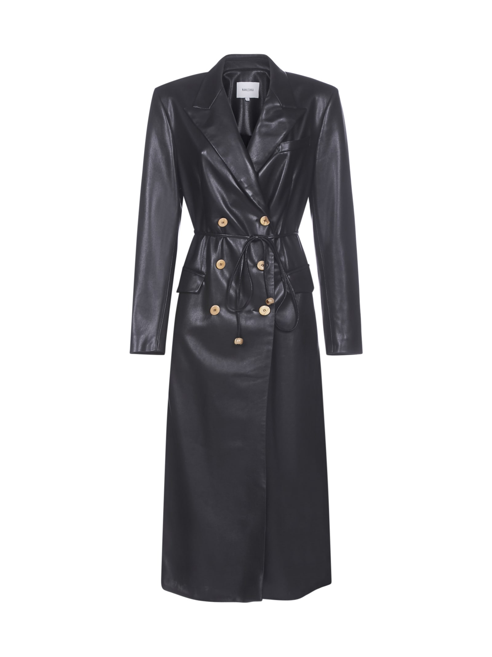 NANUSHKA VEGAN LEATHER COAT,11211846