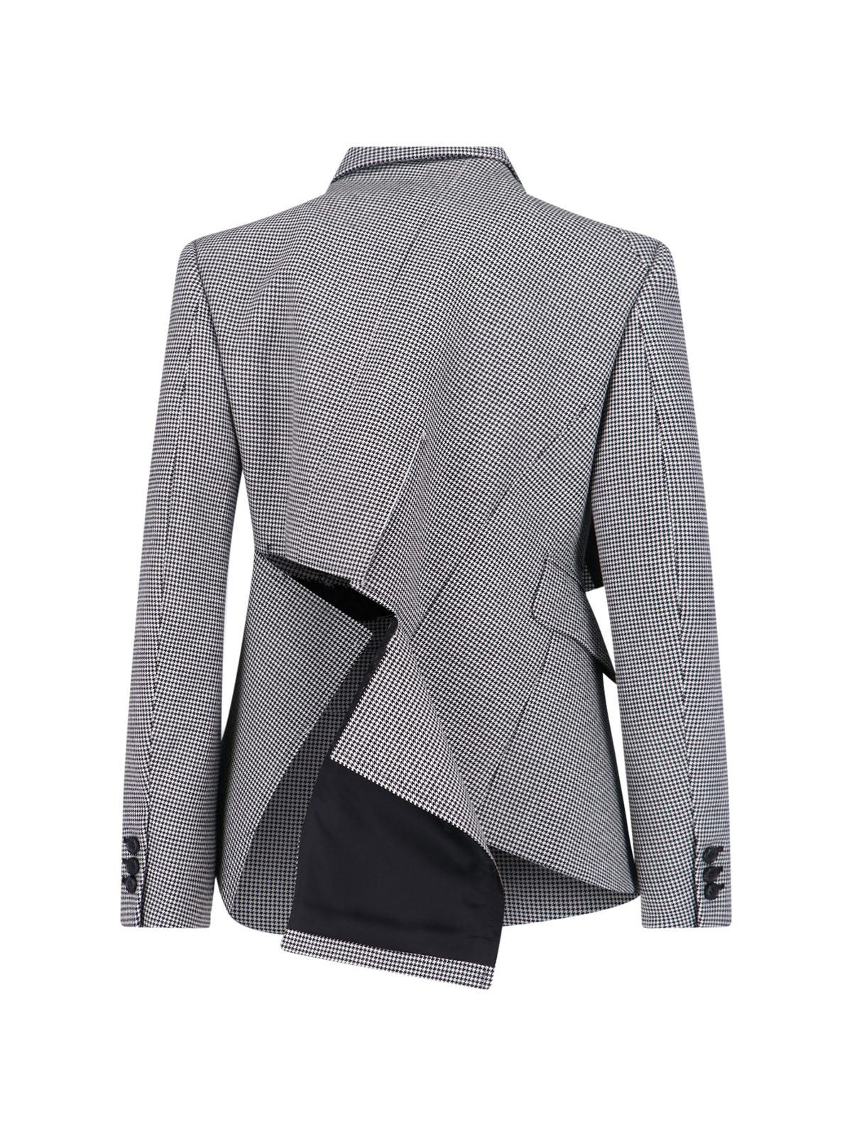Comme Des Garçons Asymmetric Blazer With Notched Lapel Design In Blue