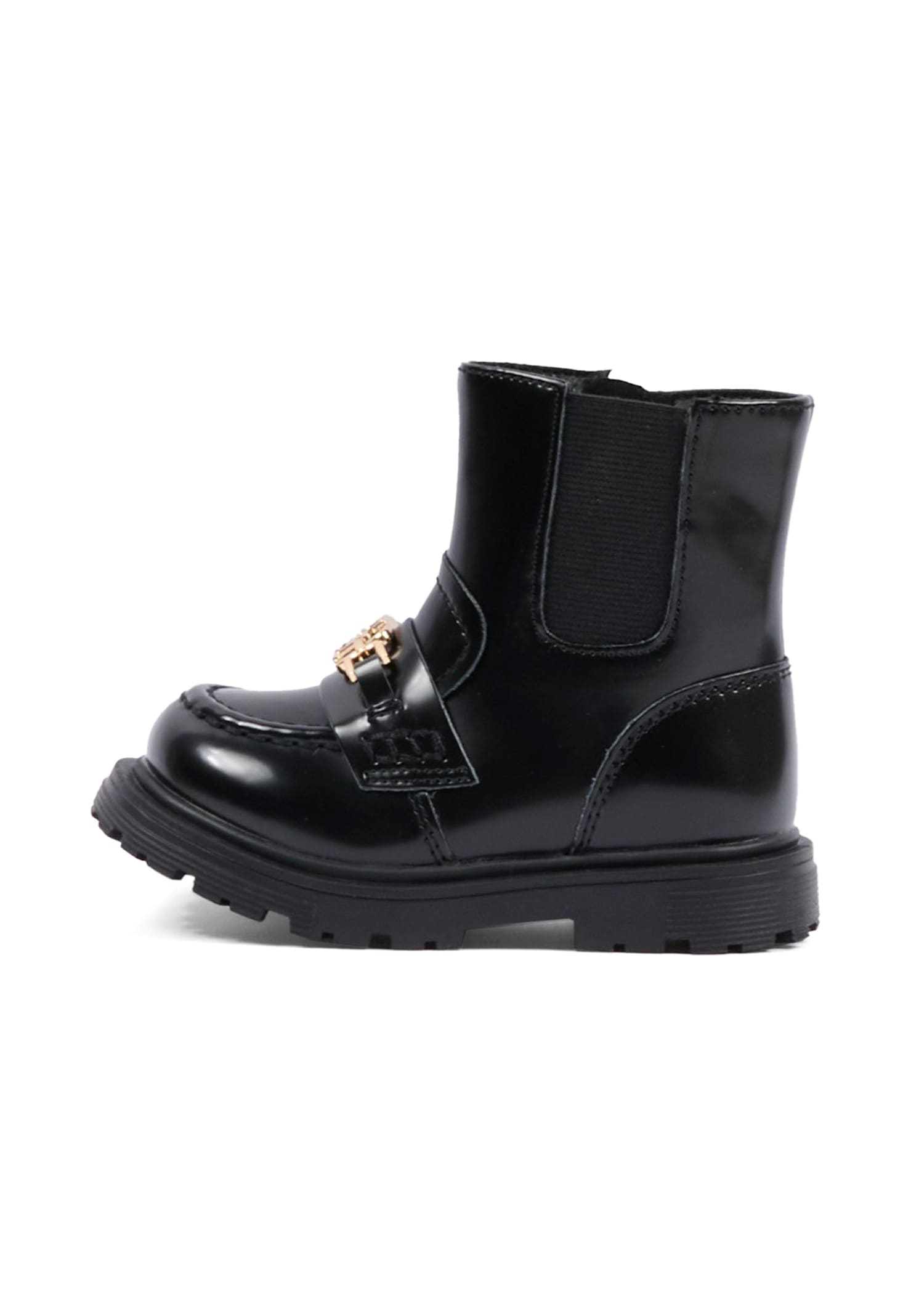 Tommy Hilfiger Black Ankle Boots For Girl With Logo In Black