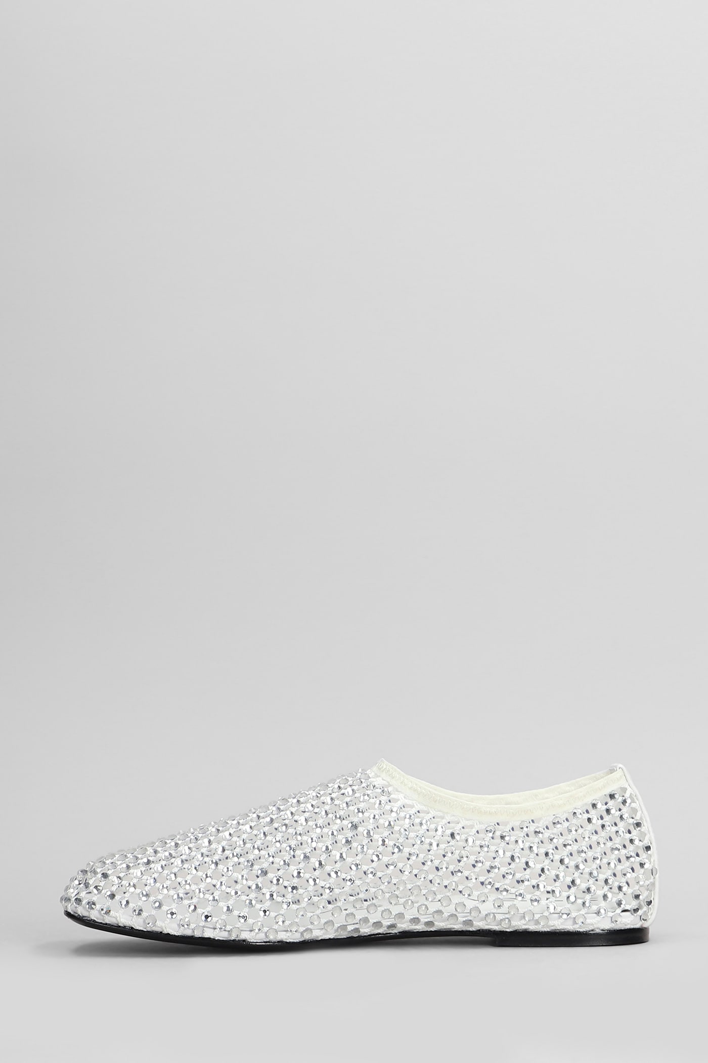 Shop Strategia Ballet Flats In White Leather
