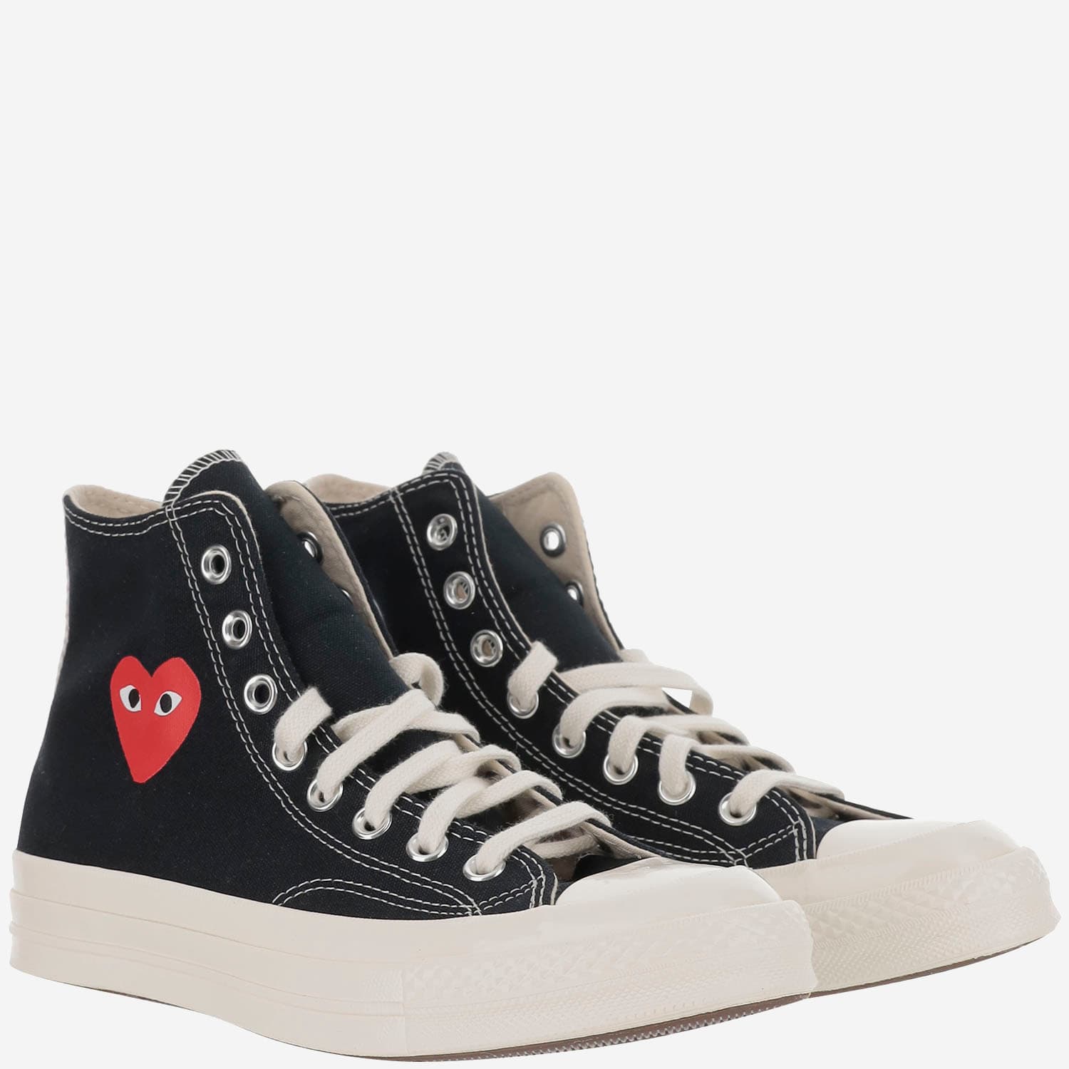 Comme Des Garçons Play X Converse Chuck 70 Multi Heart Sneakers In Black