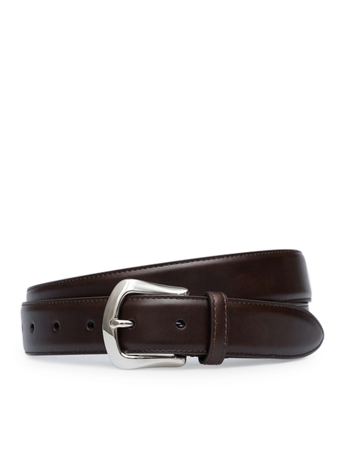 Bolongaro Trevor leather studded belt in brown | Smart Closet