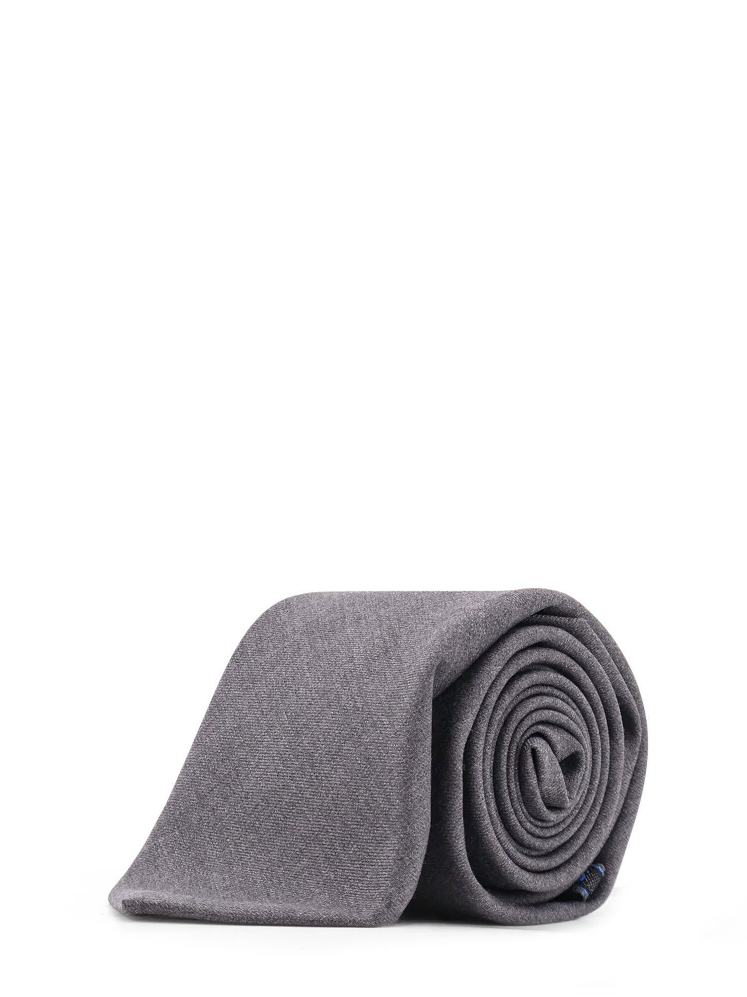 Kiton Wool Tie In Gray