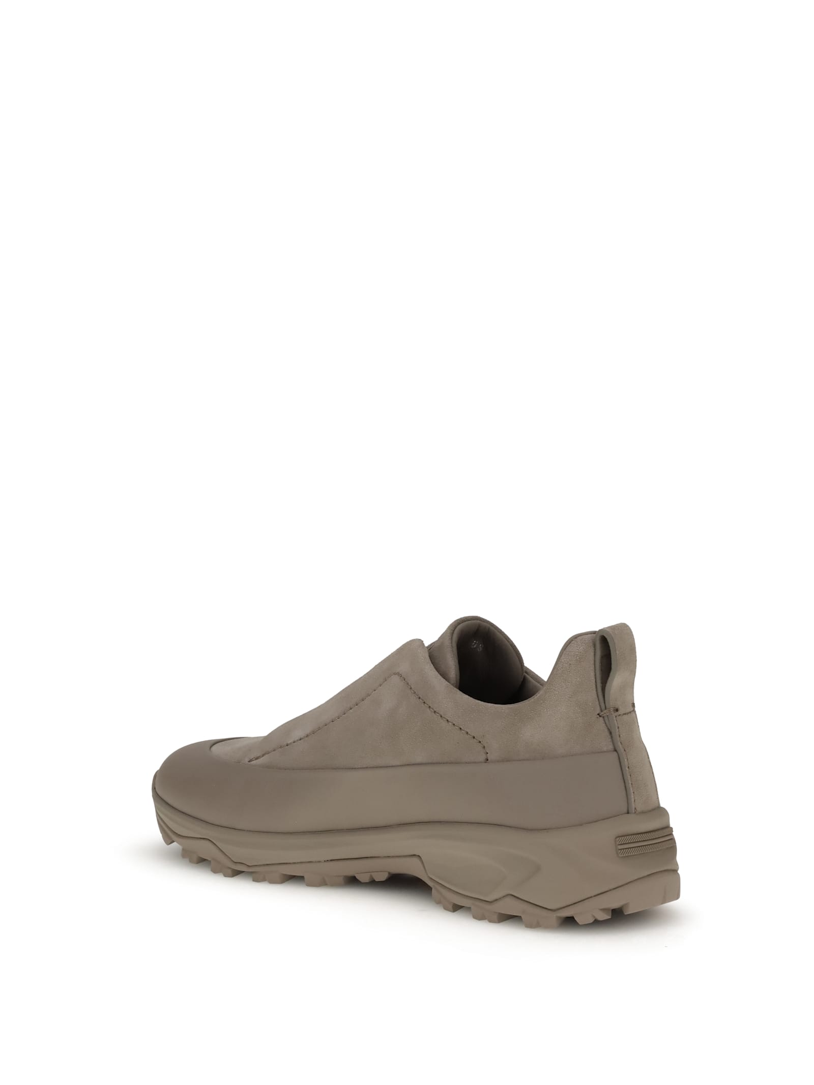 Zegna Triple Stitch Monte Sneakers In Gray