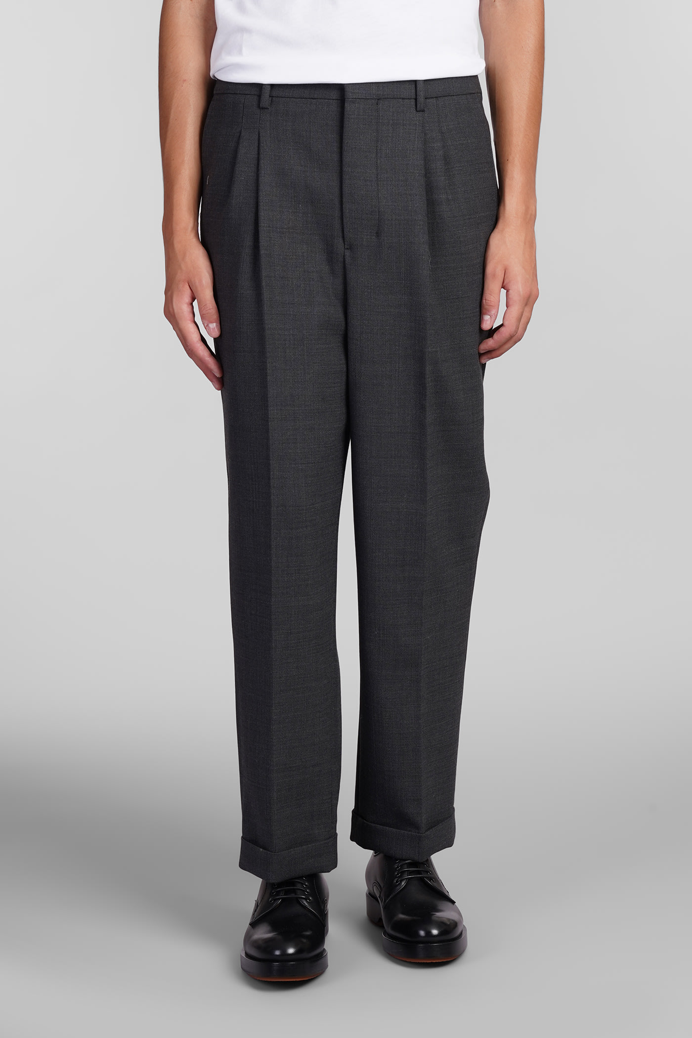 Pants In Grey Polyester