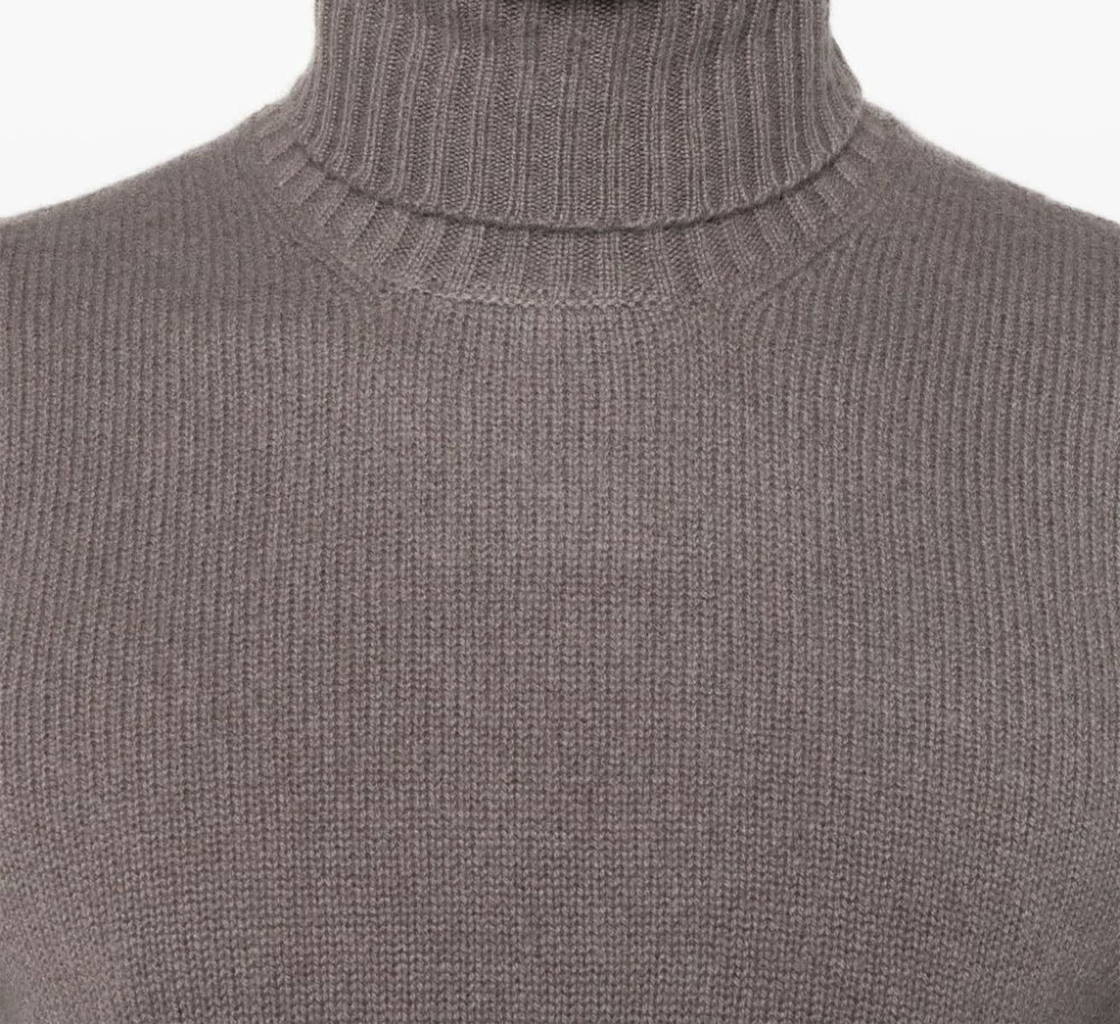 Shop Drumohr Taupe Cashmere Sweater In Grey