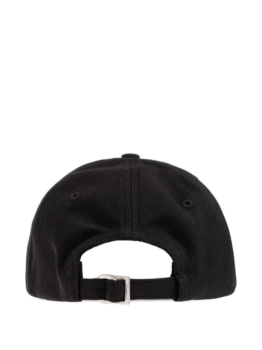 Jacquemus Gadjo Logo-embellished Cotton-twill Baseball Cap In Black