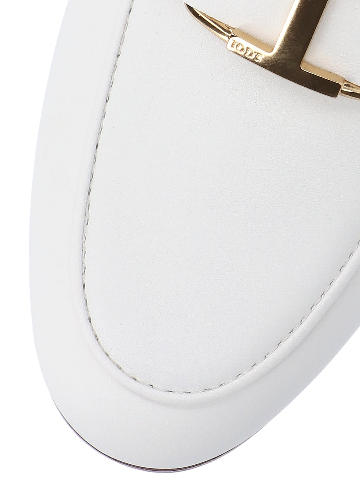 Shop Tod's Logo Slide-on Loafers In White