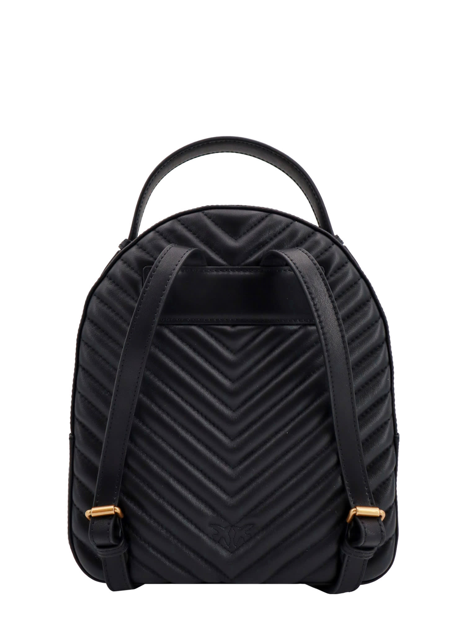 Shop Pinko Backpack In Nero-antique Gold