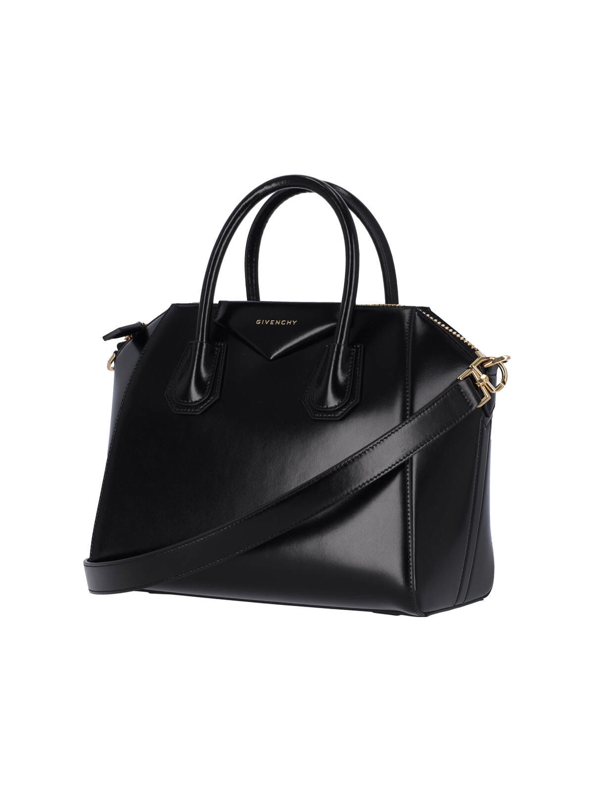 Givenchy Small Leather Shoulder Bag With Structured Silhouette In Black