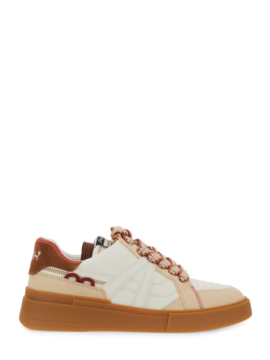 Ash Logo Embossed Sneaker Featuring Perforated Detailing In Multicolour