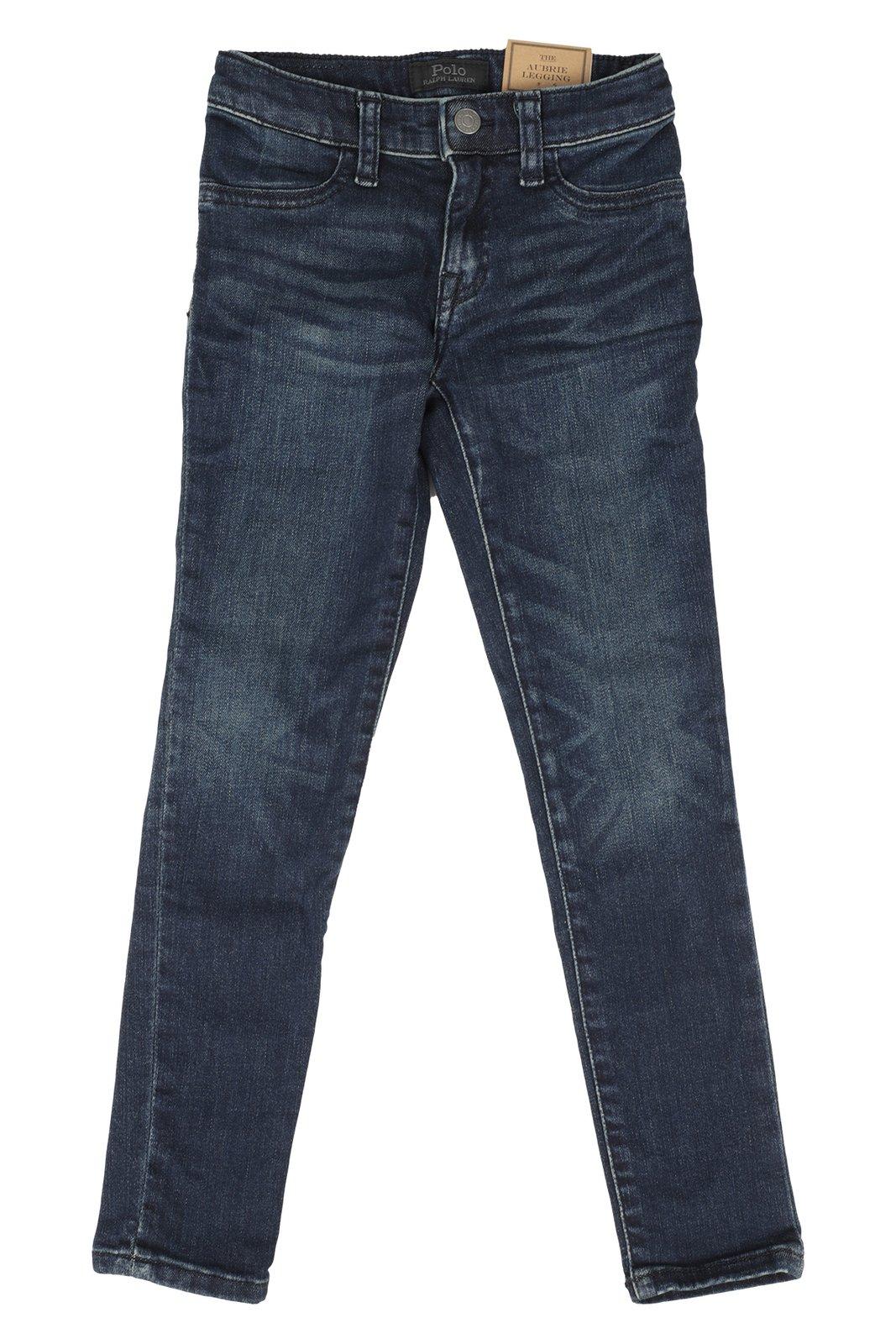 Polo Ralph Lauren Logo Patch Straight Leg Jeans In Denim