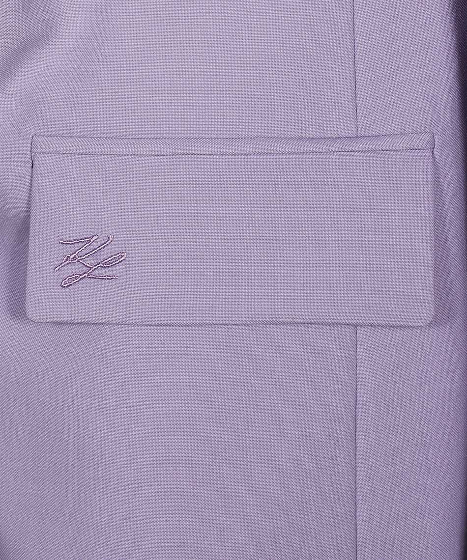 Karl Lagerfeld Double Breasted Blazer In Purple