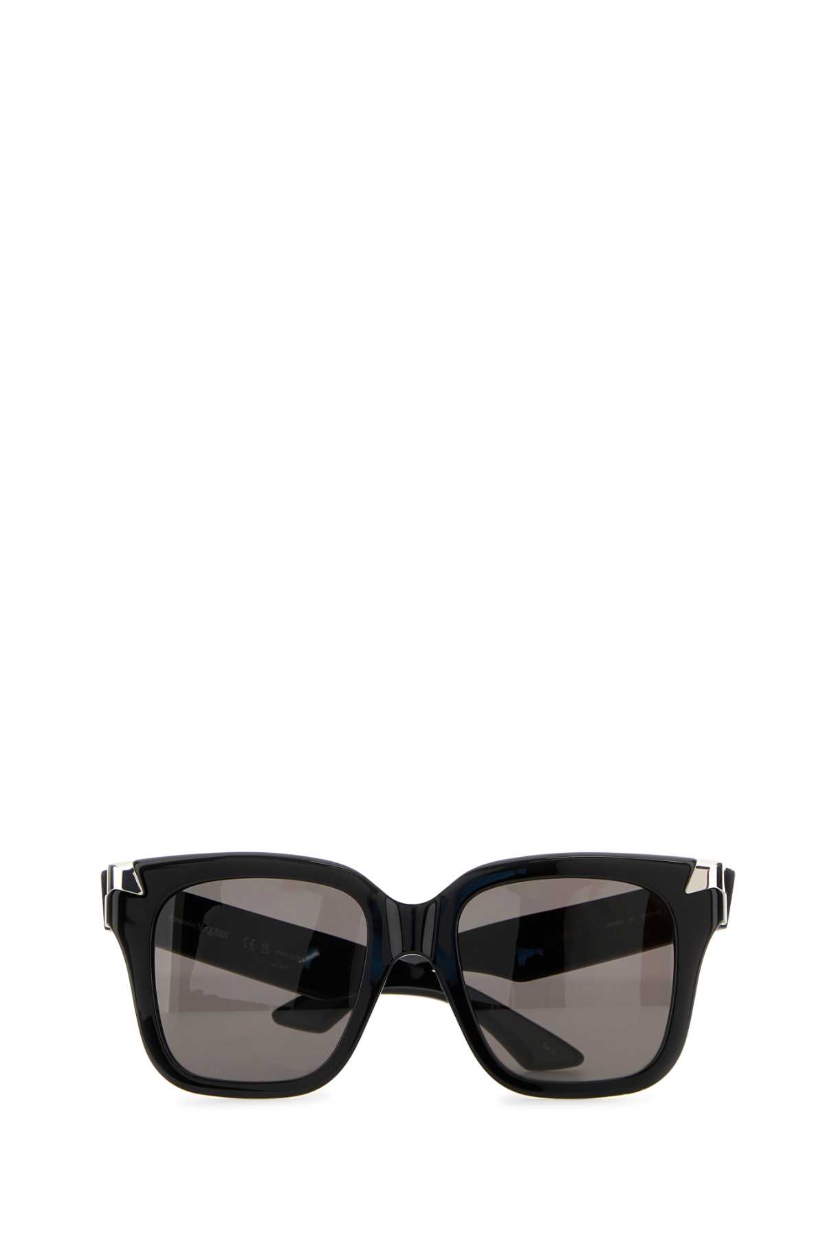 Shop Alexander Mcqueen Black Acetate Punk Rivet Sunglasses In Blackblacksmoke