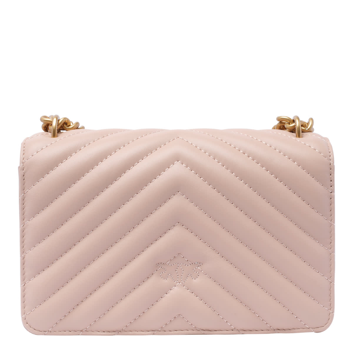 Shop Pinko Mini Love One Crossbody Bag In Pink