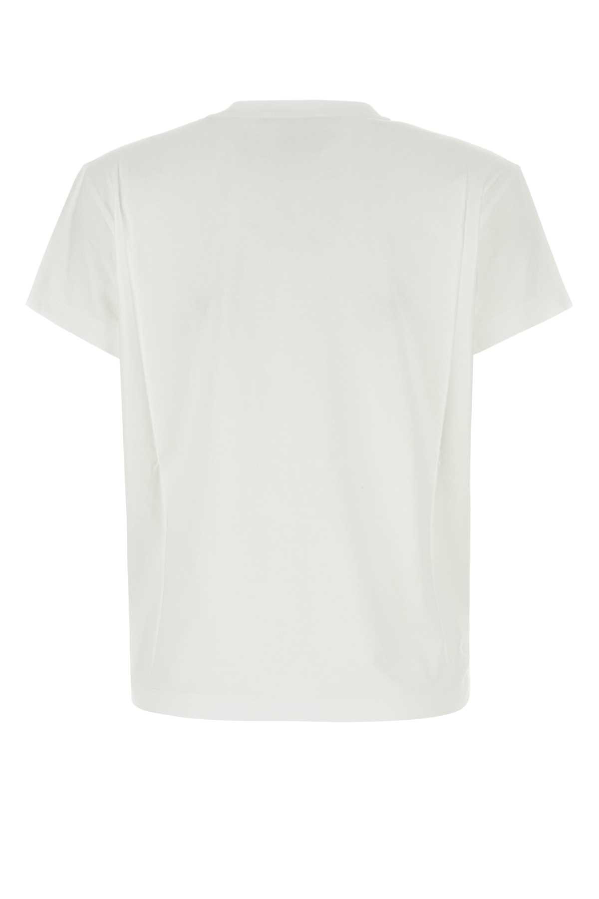 Stella Mccartney White Cotton T-shirt In Purewhite