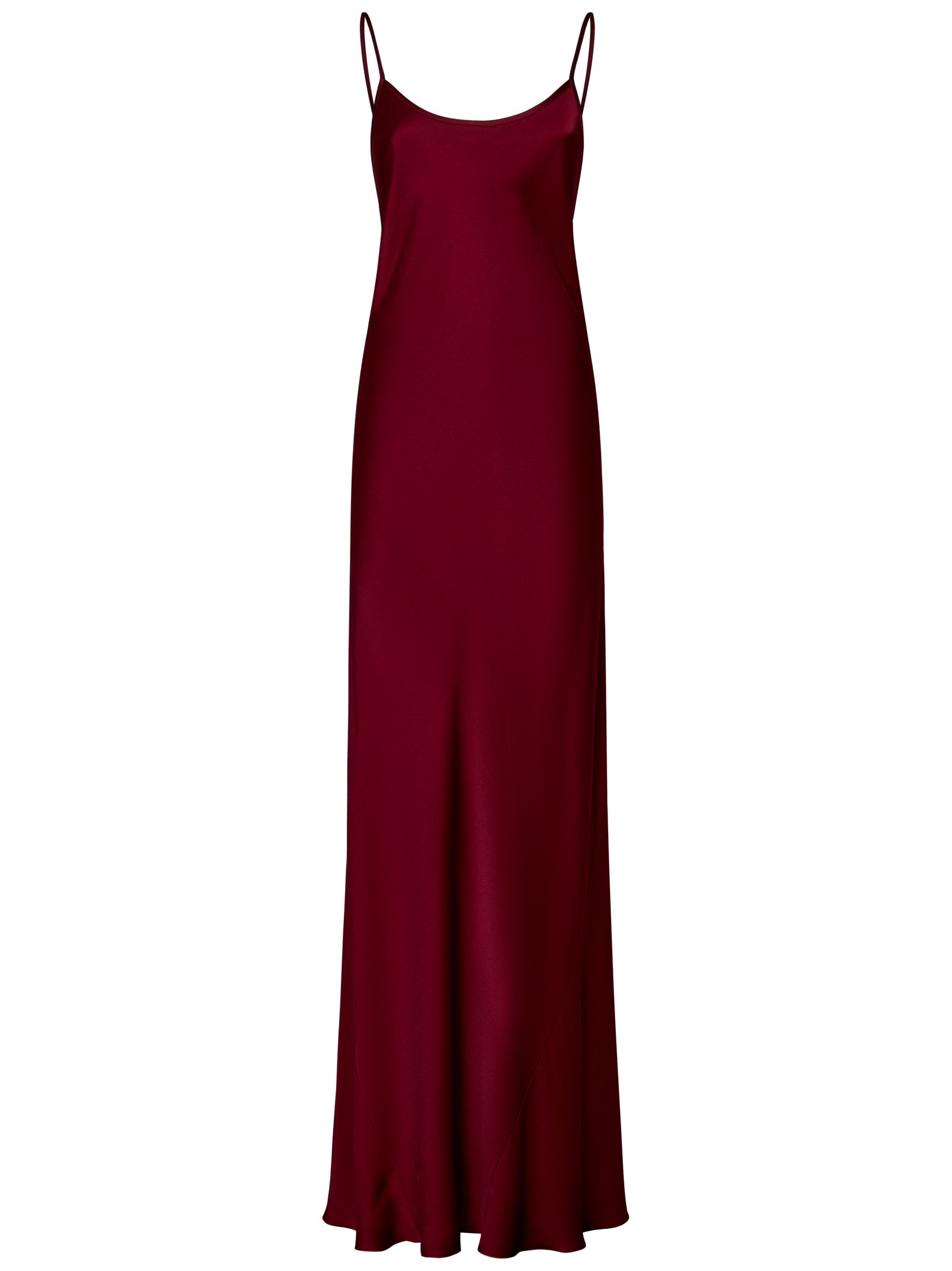 Shop Victoria Beckham Long Dress In Bordeaux