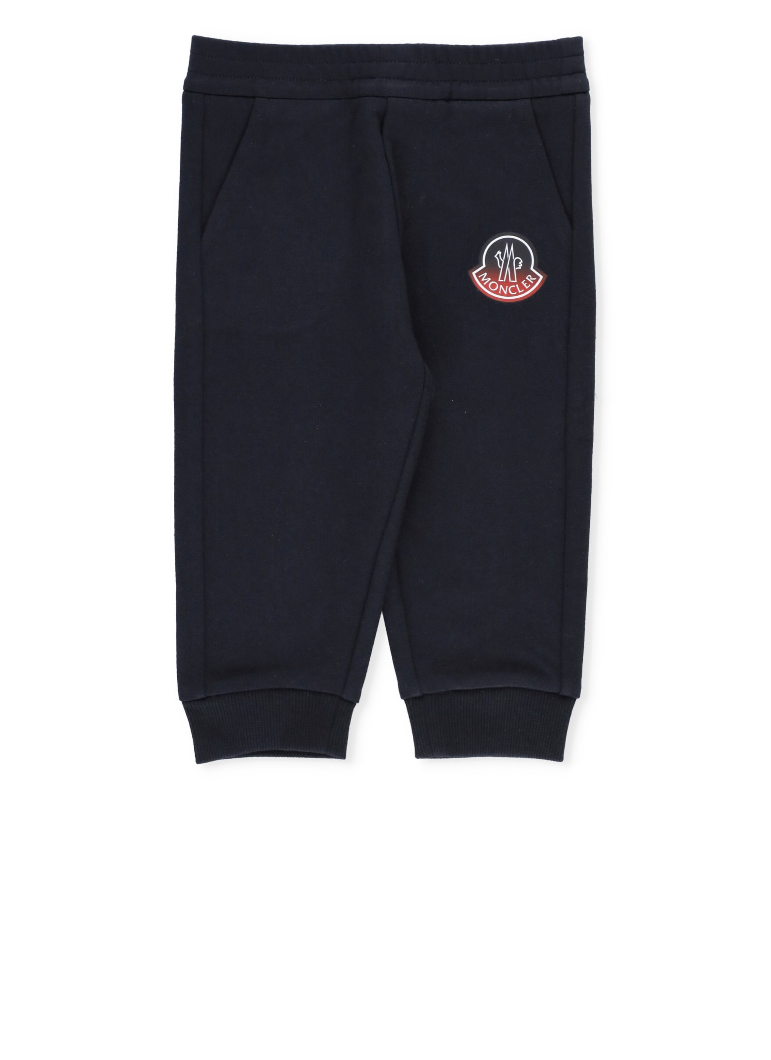 Moncler Babies' Cotton Trousers In Blue