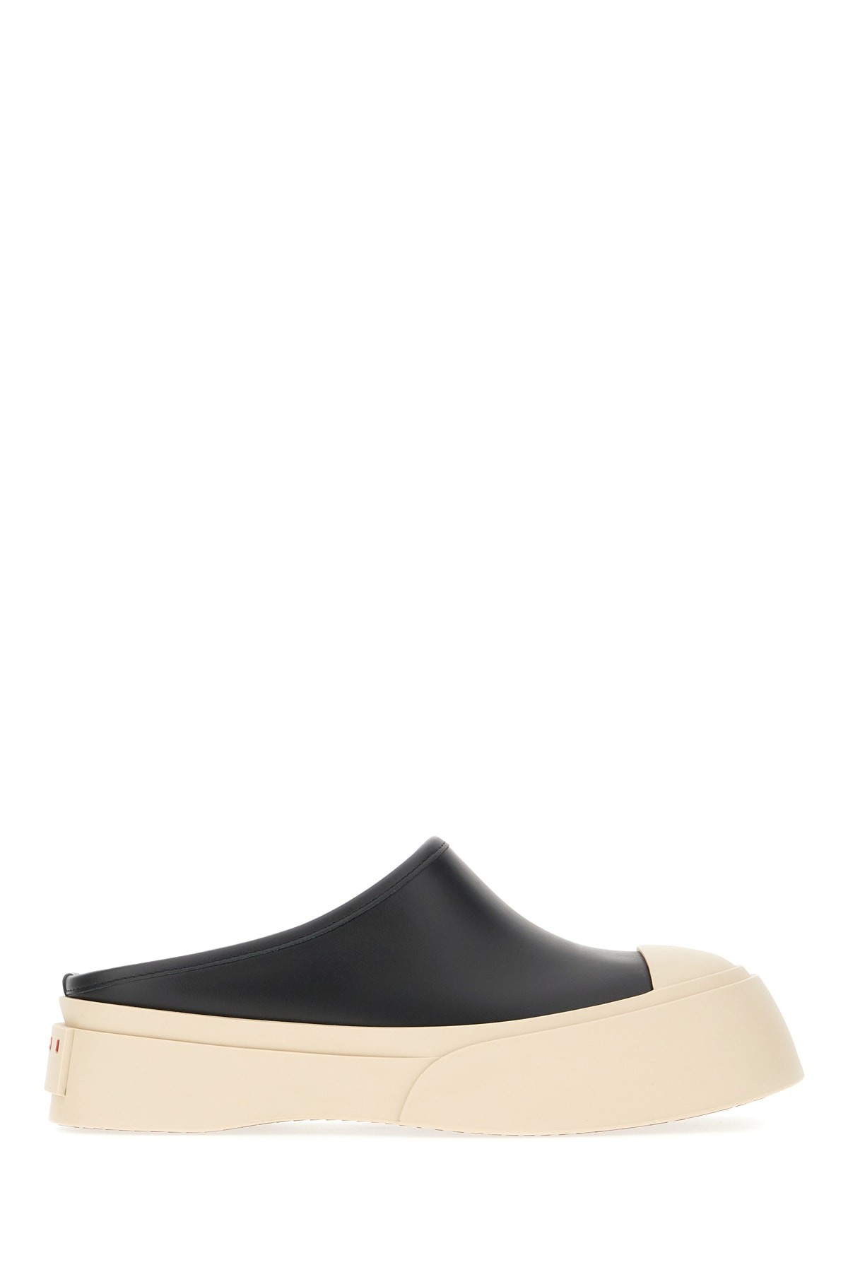 Marni Black Leather Slippers