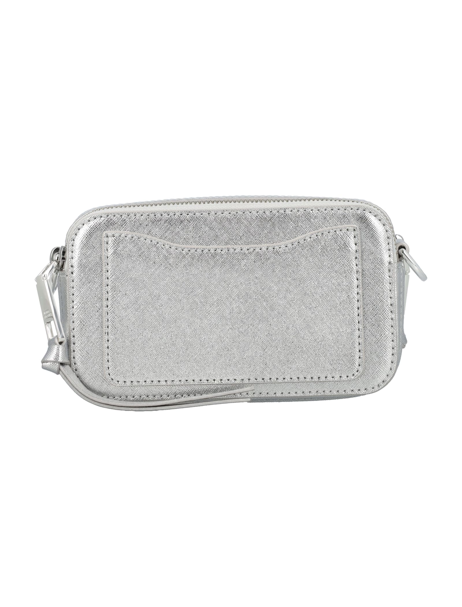 Shop Marc Jacobs The Snapshot Bag In Silver