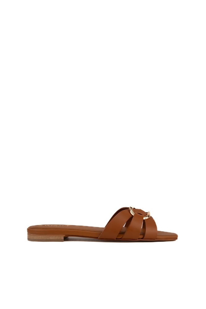 Leather Sandals With Logo