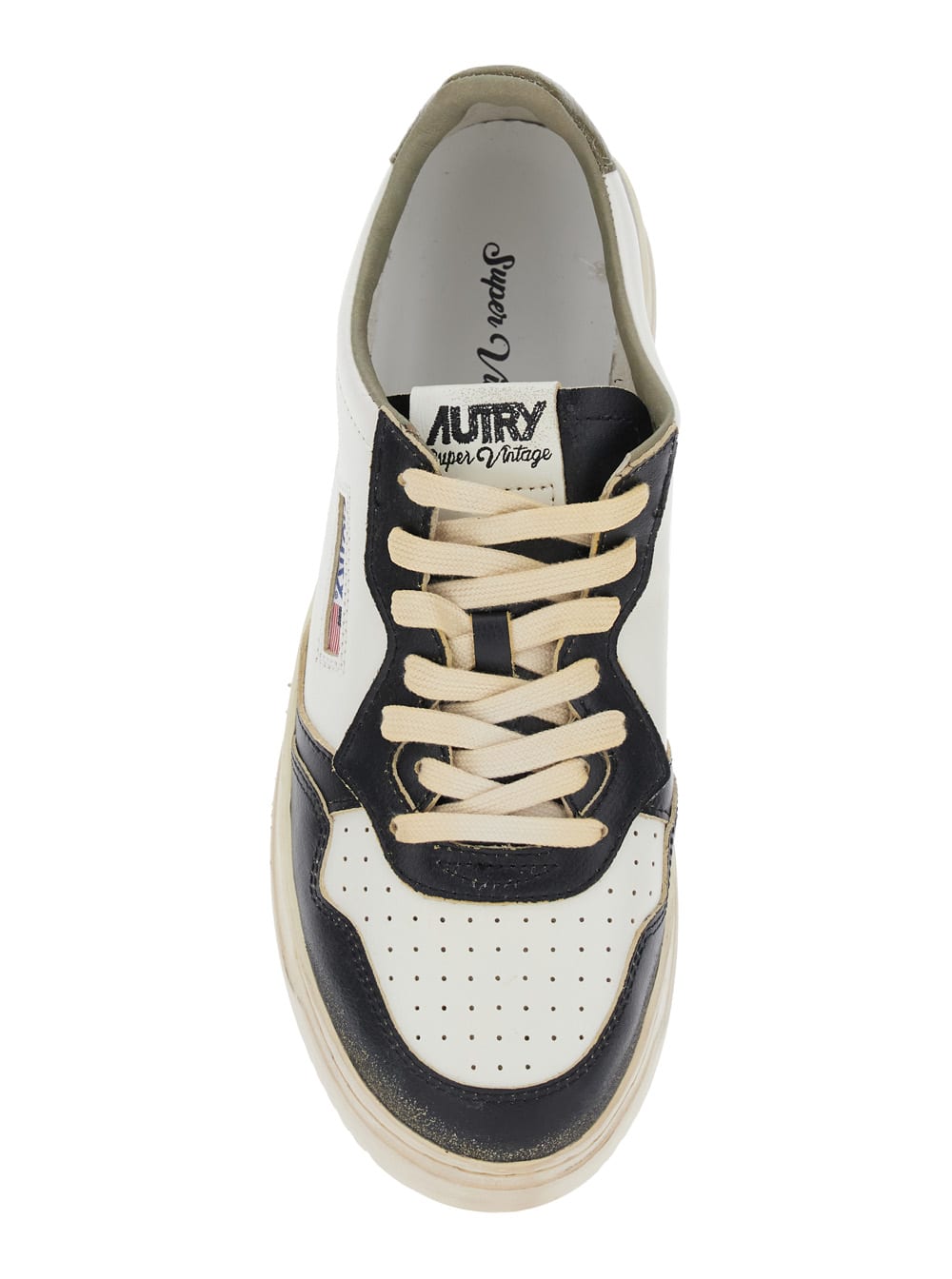 Autry Leather Medalist Low Super Vintage Sneakers In White