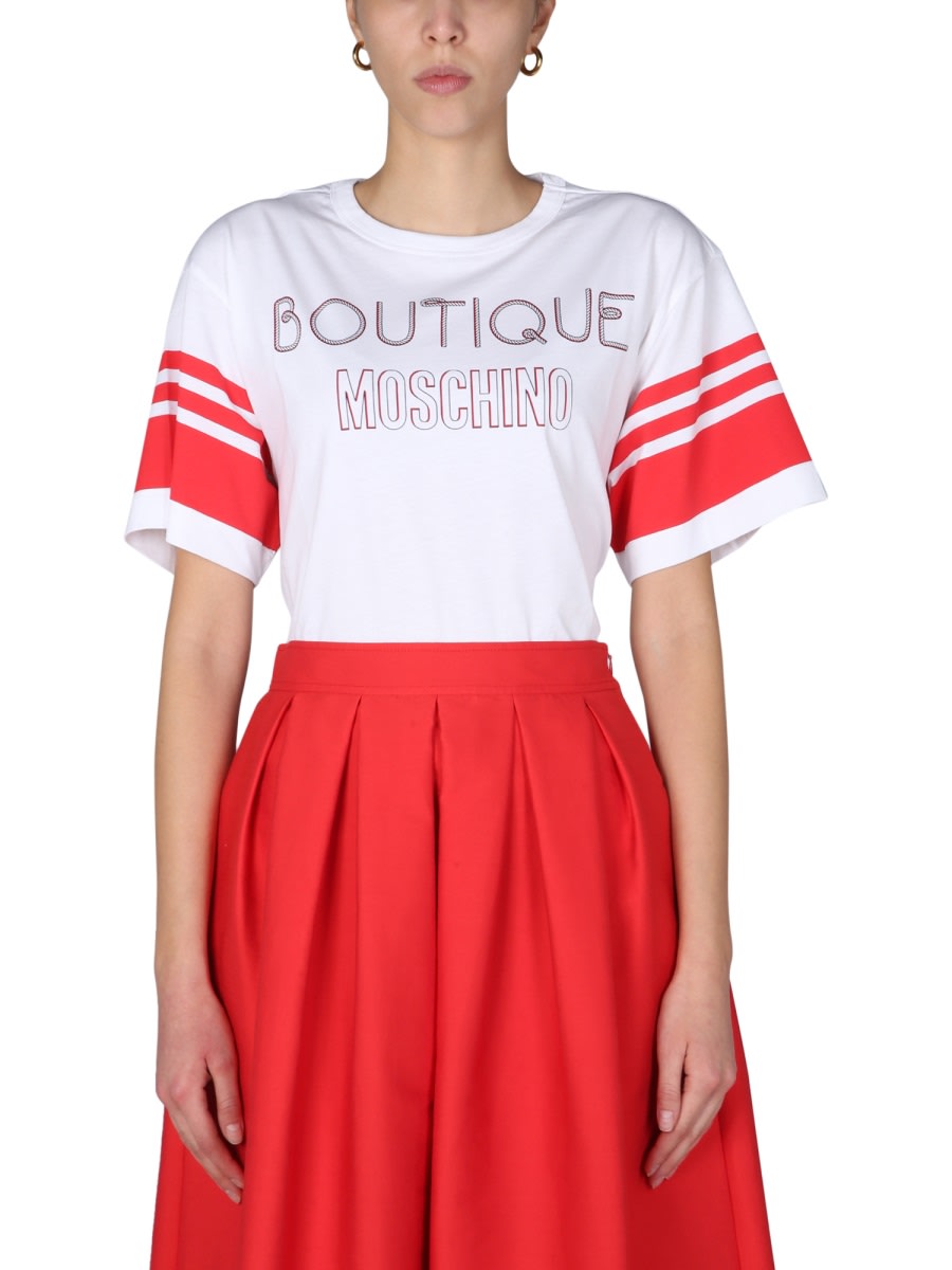 Shop Boutique Moschino Sailor Mood T-shirt In White