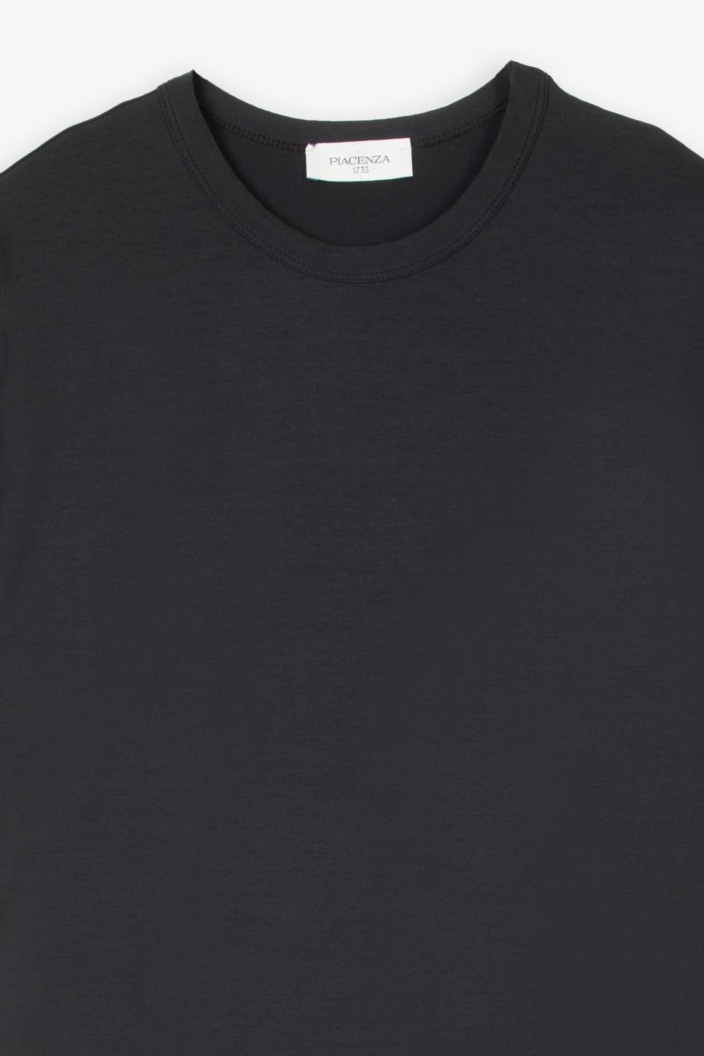 Shop Piacenza Cashmere T-shirt Black Lightweight Cotton T-shirt In Nero