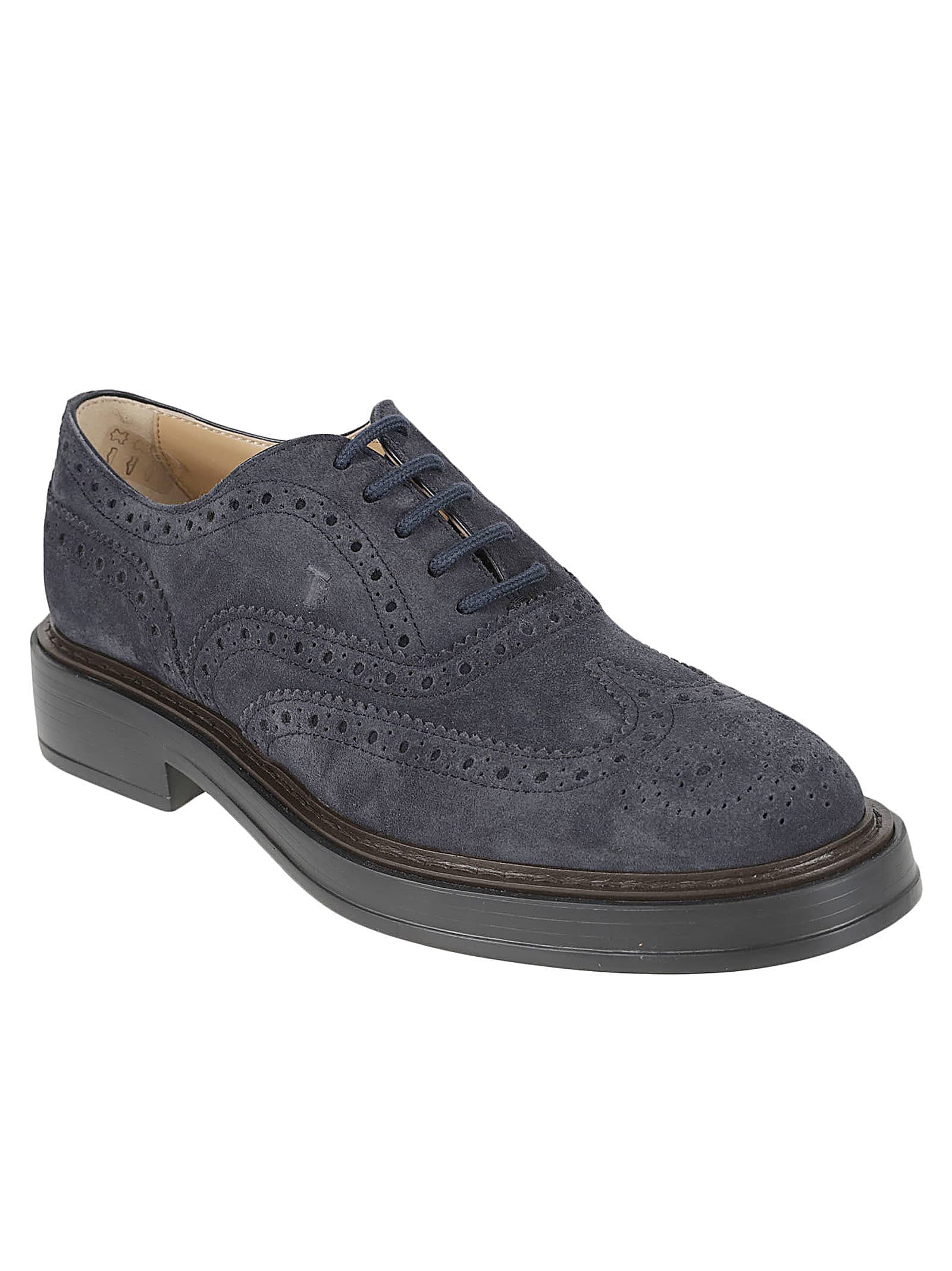 Shop Tod's Francesina Bucature Extralight Derby Shoes In Notte