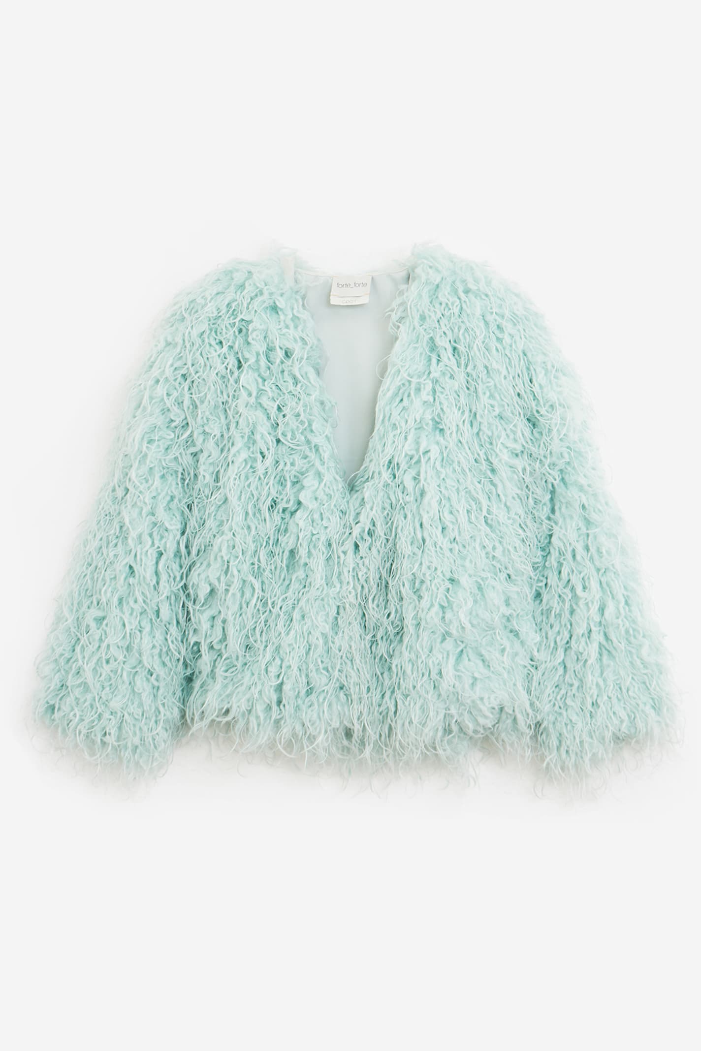 Forte Forte Wave Faux-fur Jacket In Blue
