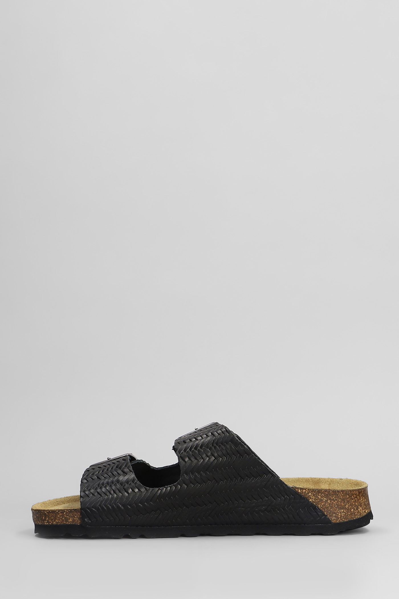 Cubanas Amalia Flats In Black Leather
