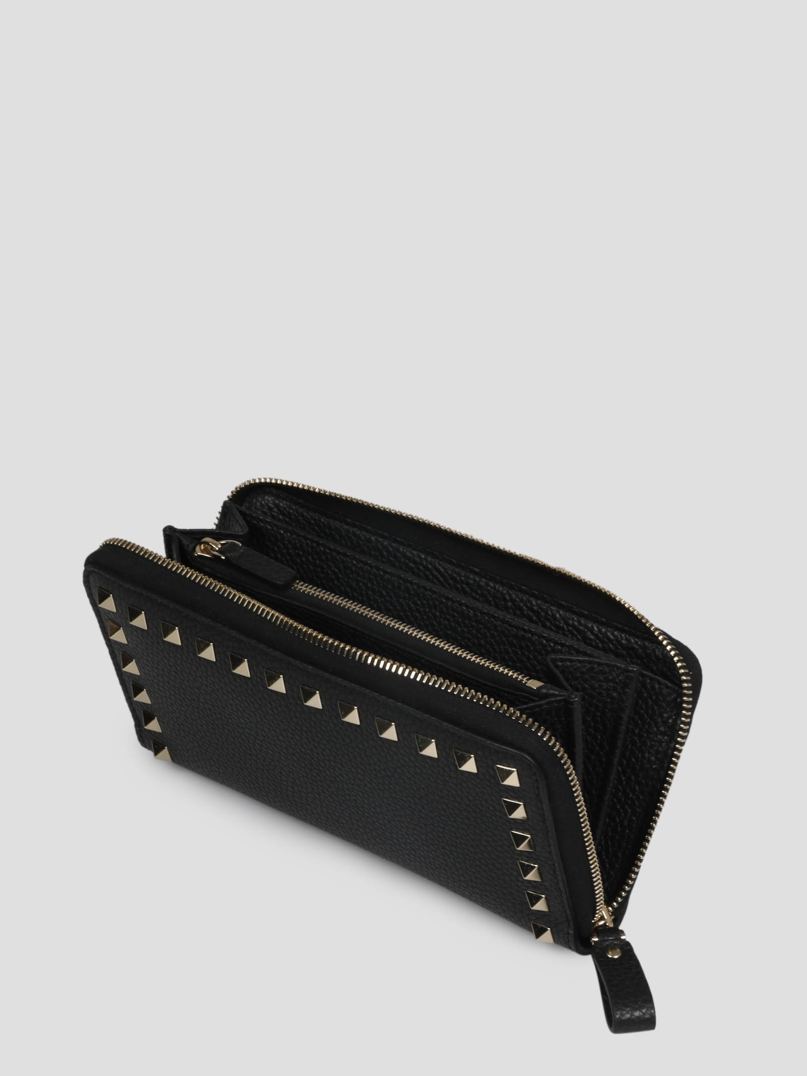 財布・小物その他 VALENTINO Woman Wallet Black 7W2P0645VSH 0NO Valentino Garavani Wallet Rockstud Women Leather Black