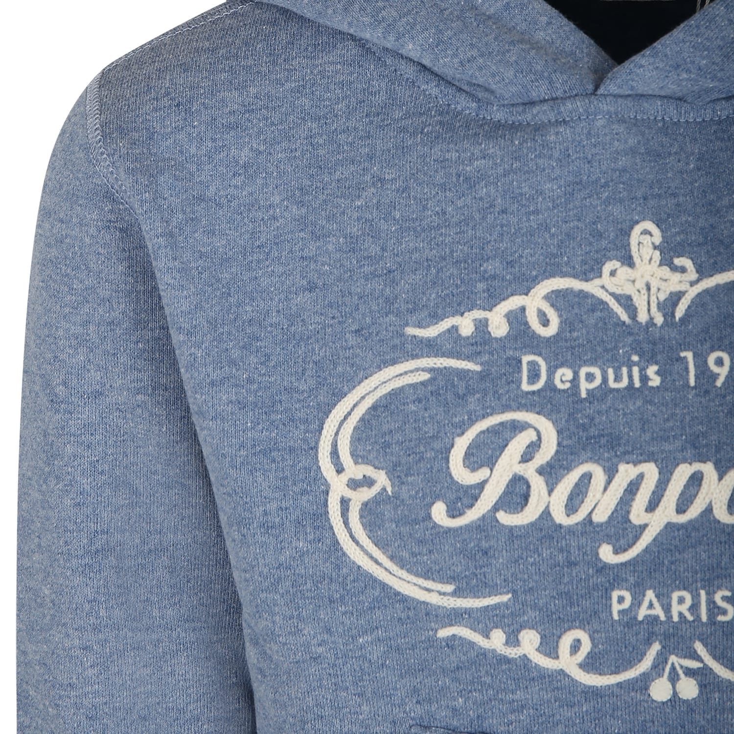 Shop Bonpoint Light Blue Sweatshirt For Boy With Logo