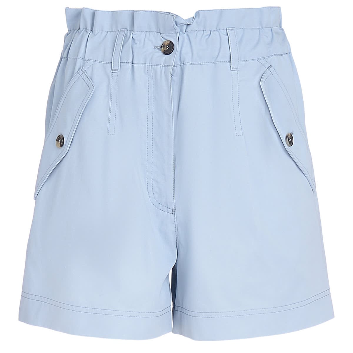 Kenzo Shorts In Light Blue Cotton