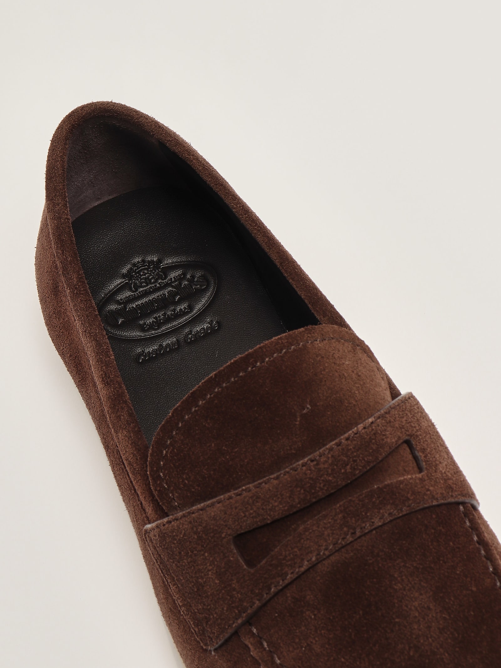 Church's Portsmouth Soft Suede Loafers In Testa Di Moro