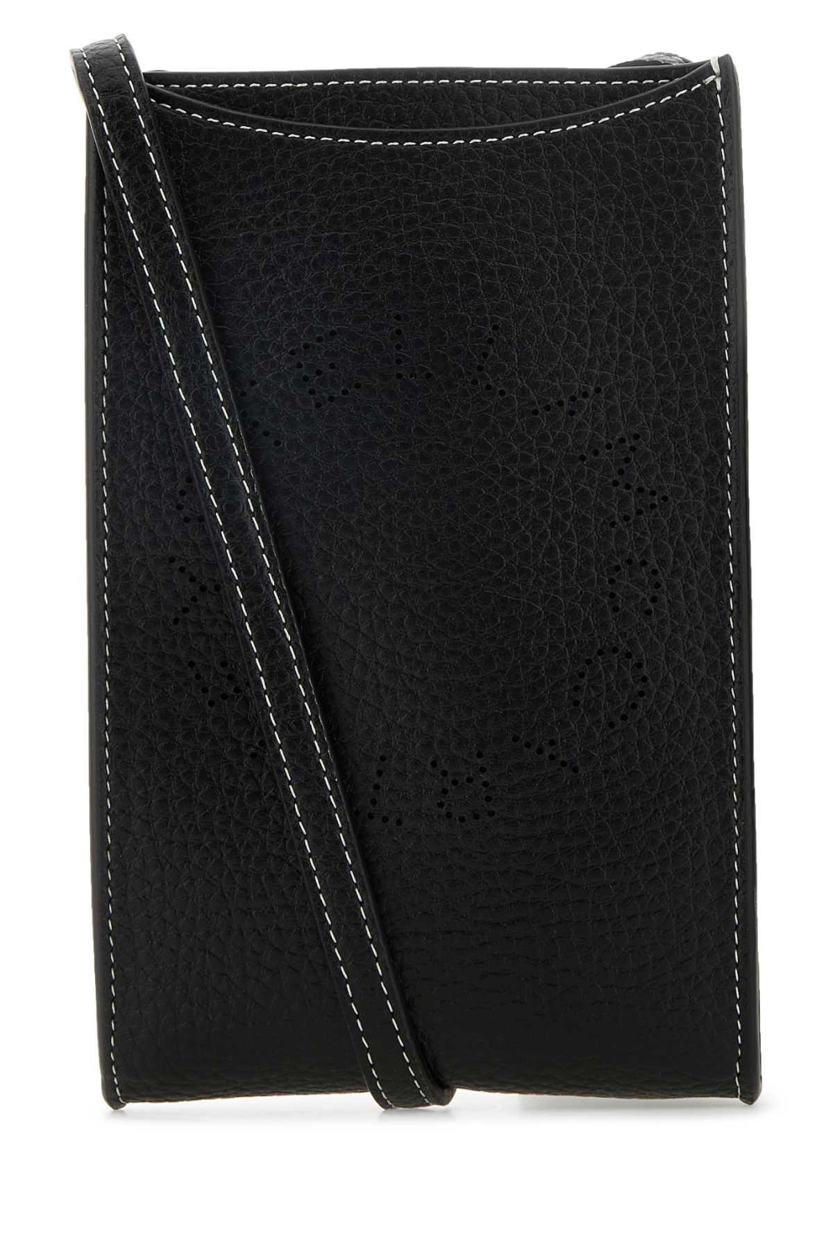 Shop Stella Mccartney Black Alter Mat Stella Logo Phone Holder