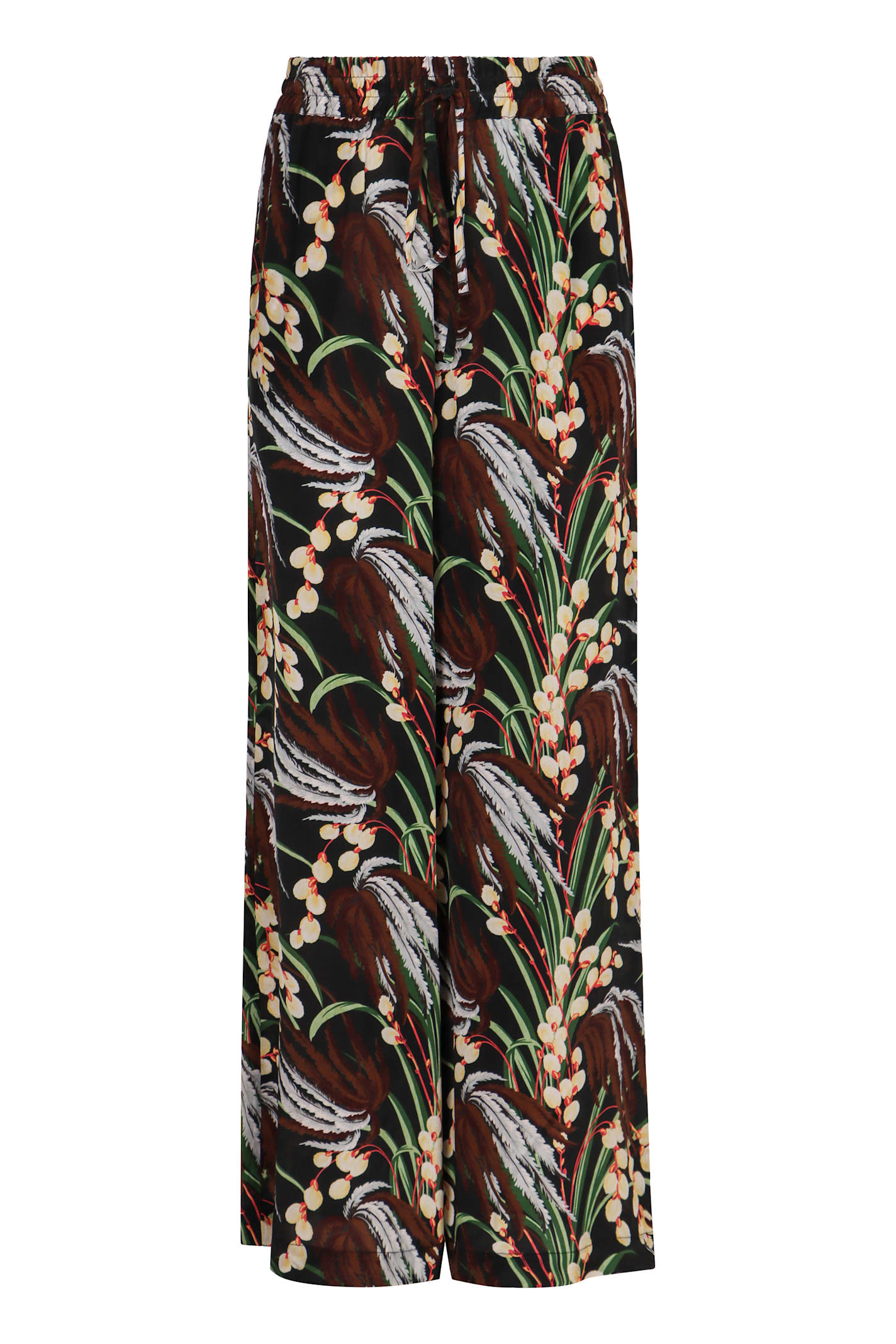 P.a.r.o.s.h Parosh Printed High-rise Trousers In Multicolor