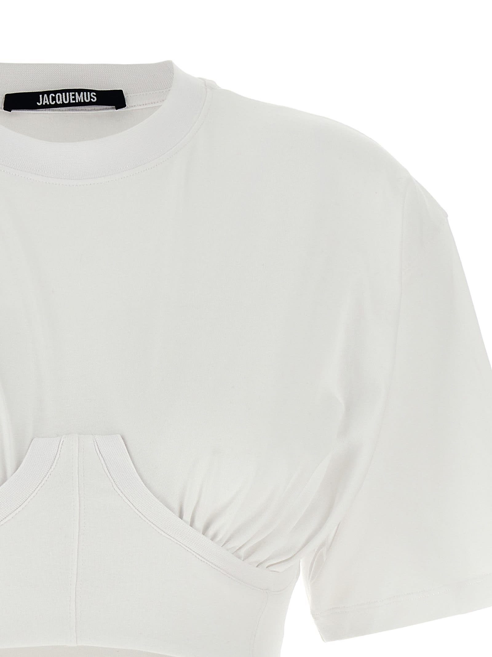 Shop Jacquemus Caraco T-shirt In White