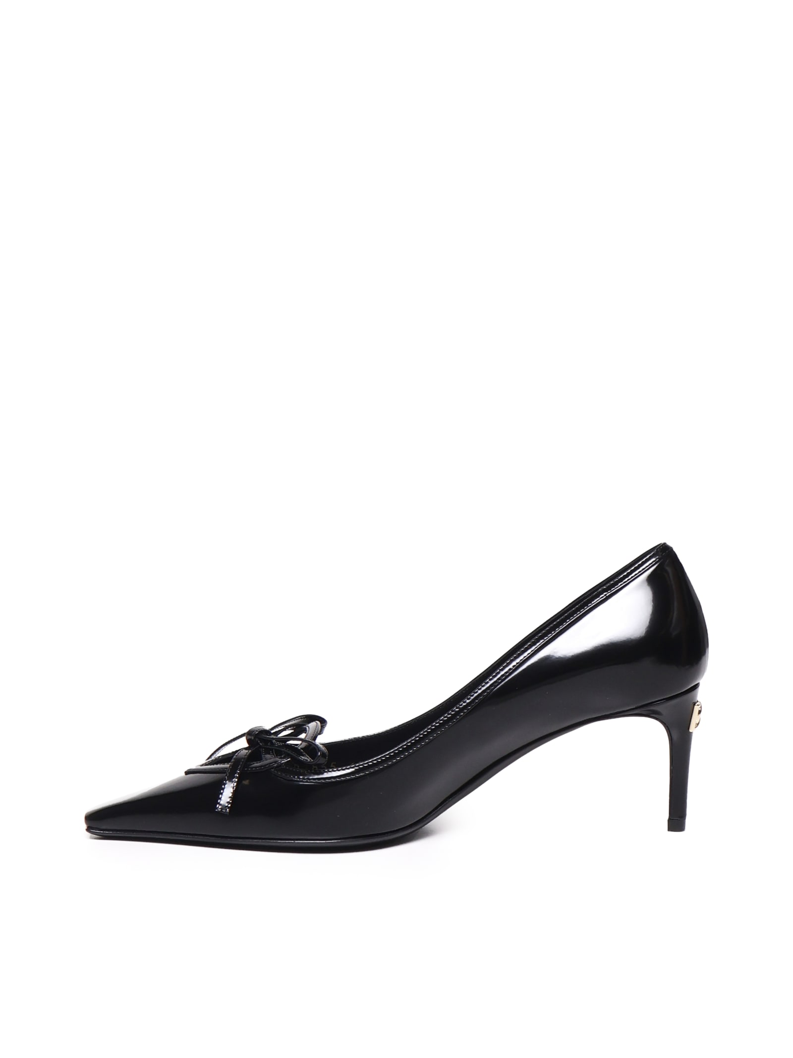 Shop Dolce & Gabbana Décolleté In Shiny Calfskin In Black