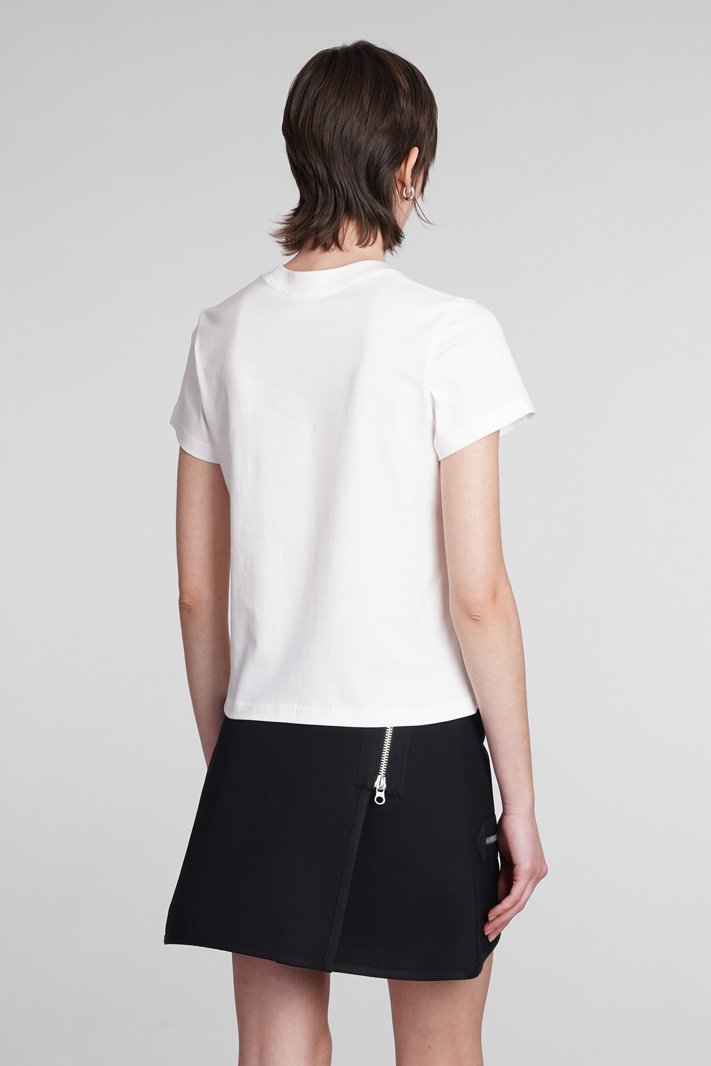COURRÈGES LOGO PRINT ROUND NECK T-SHIRT