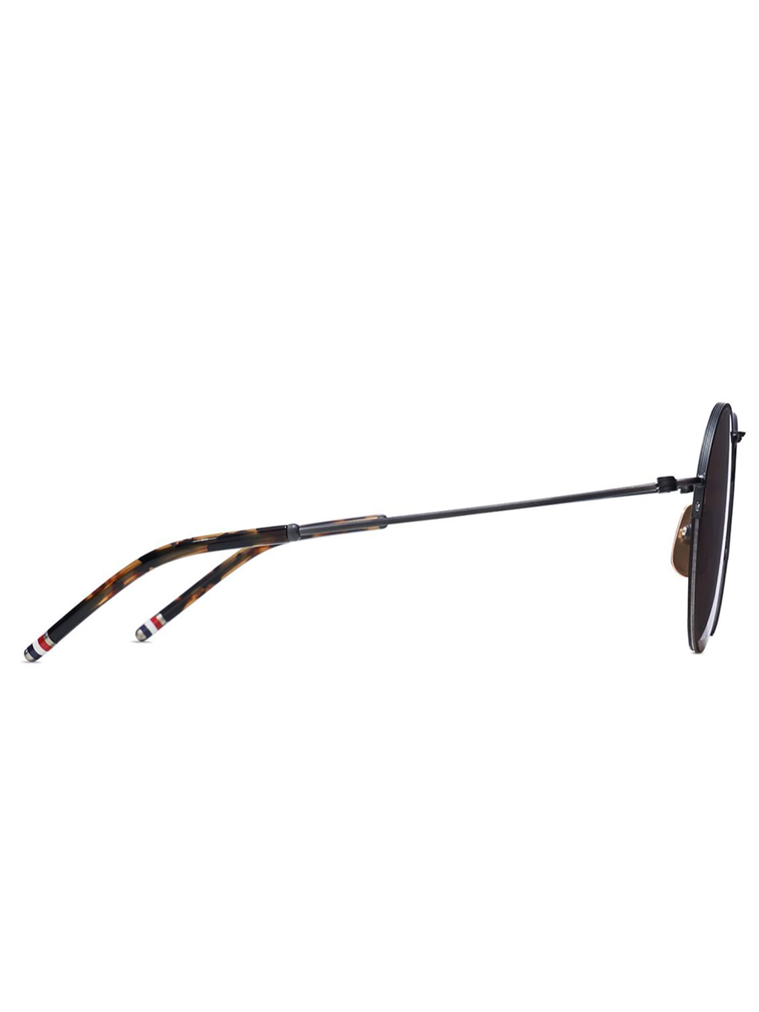 Thom Browne Round-frame Sunglasses In Brown