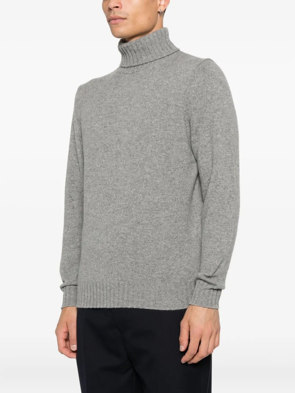 Filippo De Laurentiis Roll-neck Wool Sweater In Gray
