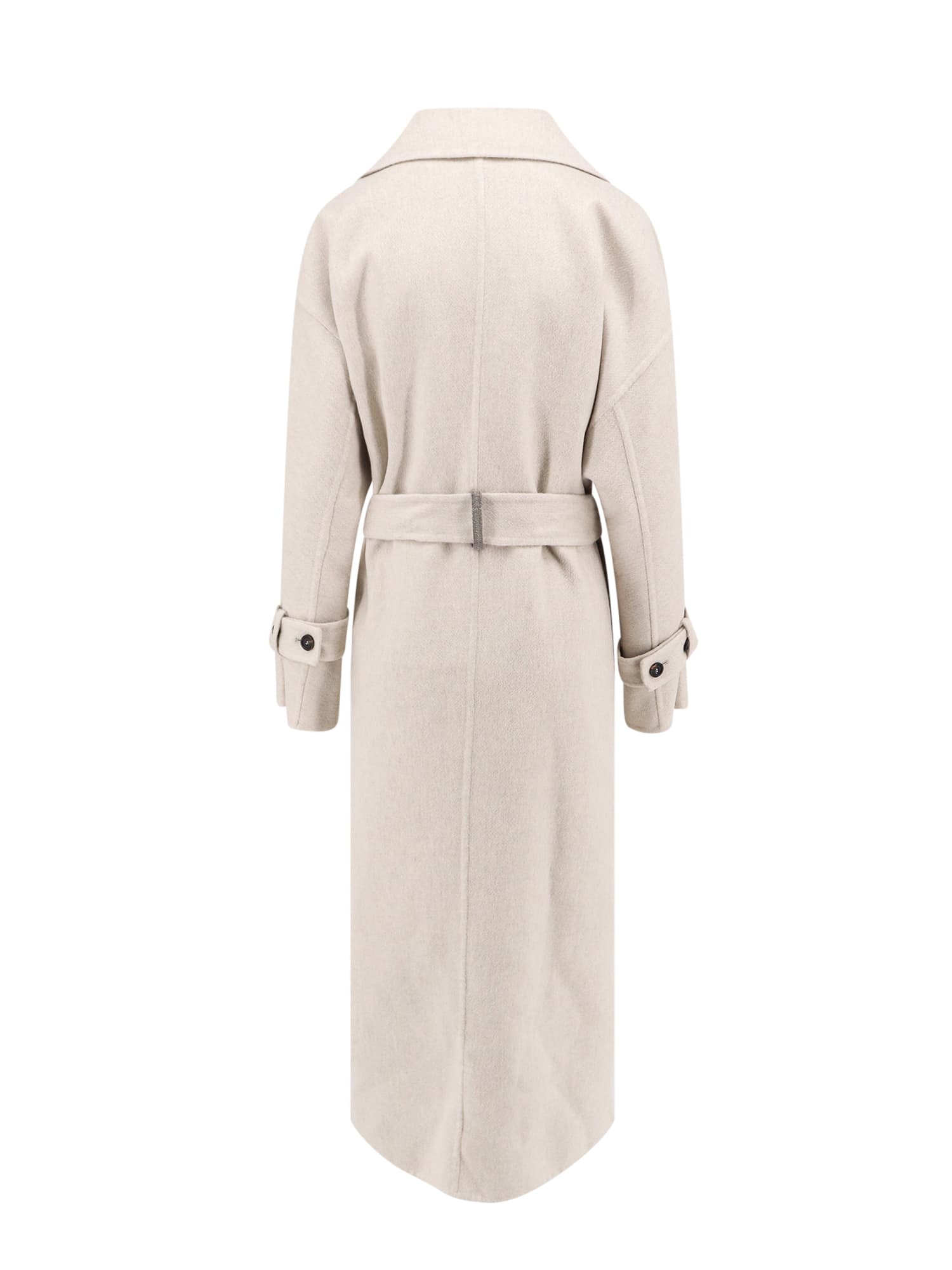 Shop Brunello Cucinelli Coat In White